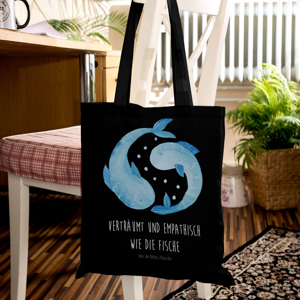 Tragetasche Sternzeichen Fische Beuteltasche, Beutel, Einkaufstasche, Jutebeutel, Stoffbeutel, Tierkreiszeichen, Sternzeichen, Horoskop, Astrologie, Aszendent, Fisch, Fische Geschenk, Fische Sternzeichen, Fische Sternbild, Geschenk Februar, Geschenk März, Geburtstag Februar, Geburtstag März