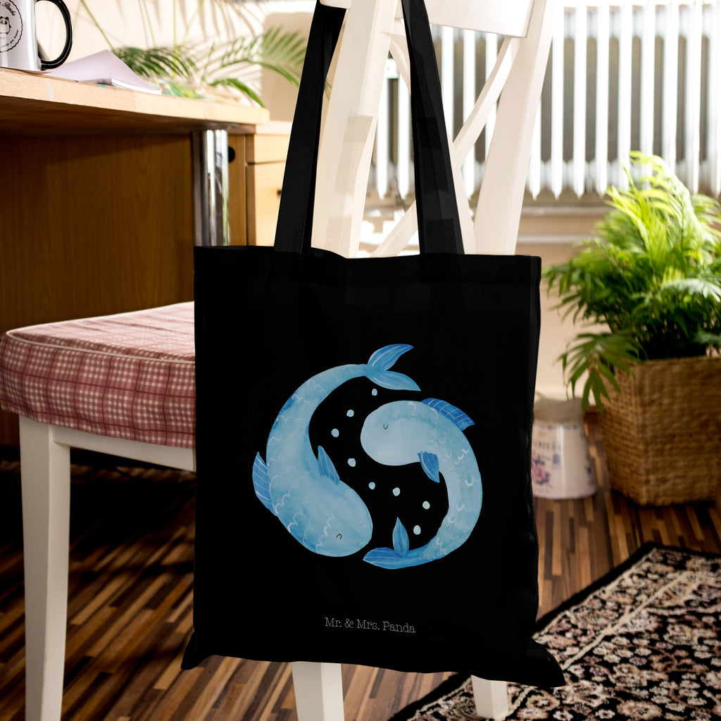 Tragetasche Sternzeichen Fische Beuteltasche, Beutel, Einkaufstasche, Jutebeutel, Stoffbeutel, Tierkreiszeichen, Sternzeichen, Horoskop, Astrologie, Aszendent, Fisch, Fische Geschenk, Fische Sternzeichen, Fische Sternbild, Geschenk Februar, Geschenk März, Geburtstag Februar, Geburtstag März