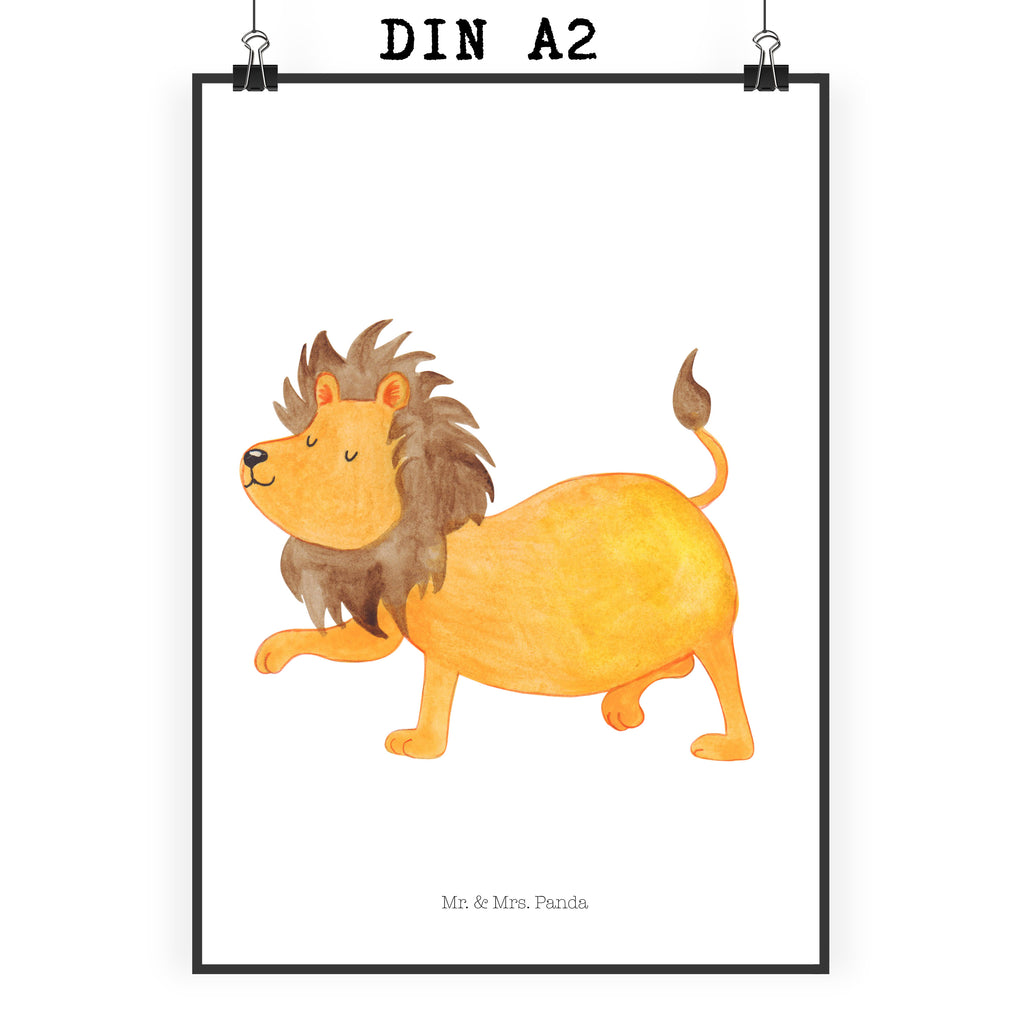 Poster Sternzeichen Löwe Poster, Wandposter, Bild, Wanddeko, Küchenposter, Kinderposter, Wanddeko Bild, Raumdekoration, Wanddekoration, Handgemaltes Poster, Mr. & Mrs. Panda Poster, Designposter, Kunstdruck, Posterdruck, Tierkreiszeichen, Sternzeichen, Horoskop, Astrologie, Aszendent, Löwe Geschenk, Löwe Sternzeichen, Geschenk Juli, Geburtstag Juli, Geschenk August, Geburtstag August, König der Tiere