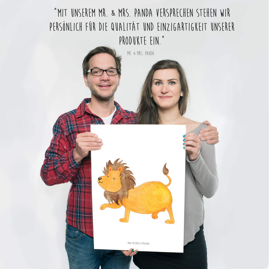 Poster Sternzeichen Löwe Poster, Wandposter, Bild, Wanddeko, Küchenposter, Kinderposter, Wanddeko Bild, Raumdekoration, Wanddekoration, Handgemaltes Poster, Mr. & Mrs. Panda Poster, Designposter, Kunstdruck, Posterdruck, Tierkreiszeichen, Sternzeichen, Horoskop, Astrologie, Aszendent, Löwe Geschenk, Löwe Sternzeichen, Geschenk Juli, Geburtstag Juli, Geschenk August, Geburtstag August, König der Tiere