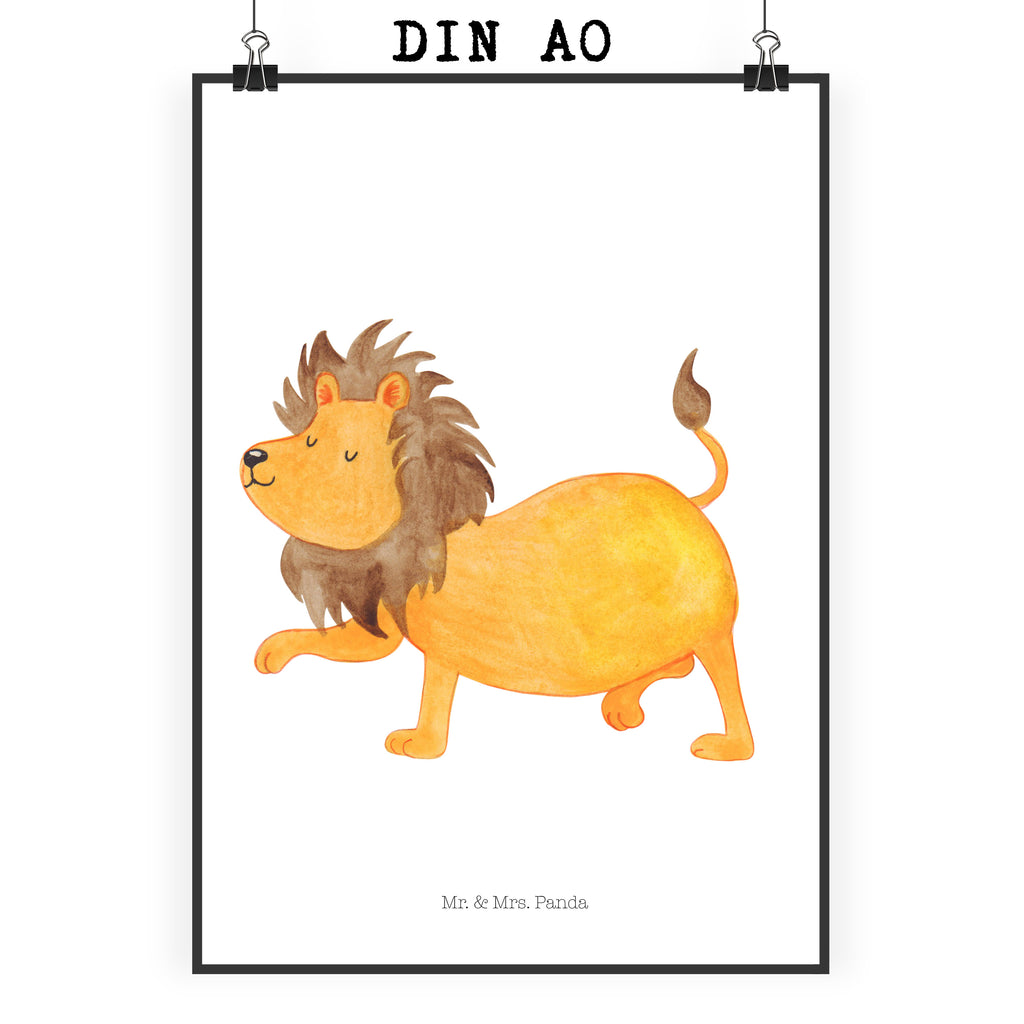 Poster Sternzeichen Löwe Poster, Wandposter, Bild, Wanddeko, Küchenposter, Kinderposter, Wanddeko Bild, Raumdekoration, Wanddekoration, Handgemaltes Poster, Mr. & Mrs. Panda Poster, Designposter, Kunstdruck, Posterdruck, Tierkreiszeichen, Sternzeichen, Horoskop, Astrologie, Aszendent, Löwe Geschenk, Löwe Sternzeichen, Geschenk Juli, Geburtstag Juli, Geschenk August, Geburtstag August, König der Tiere