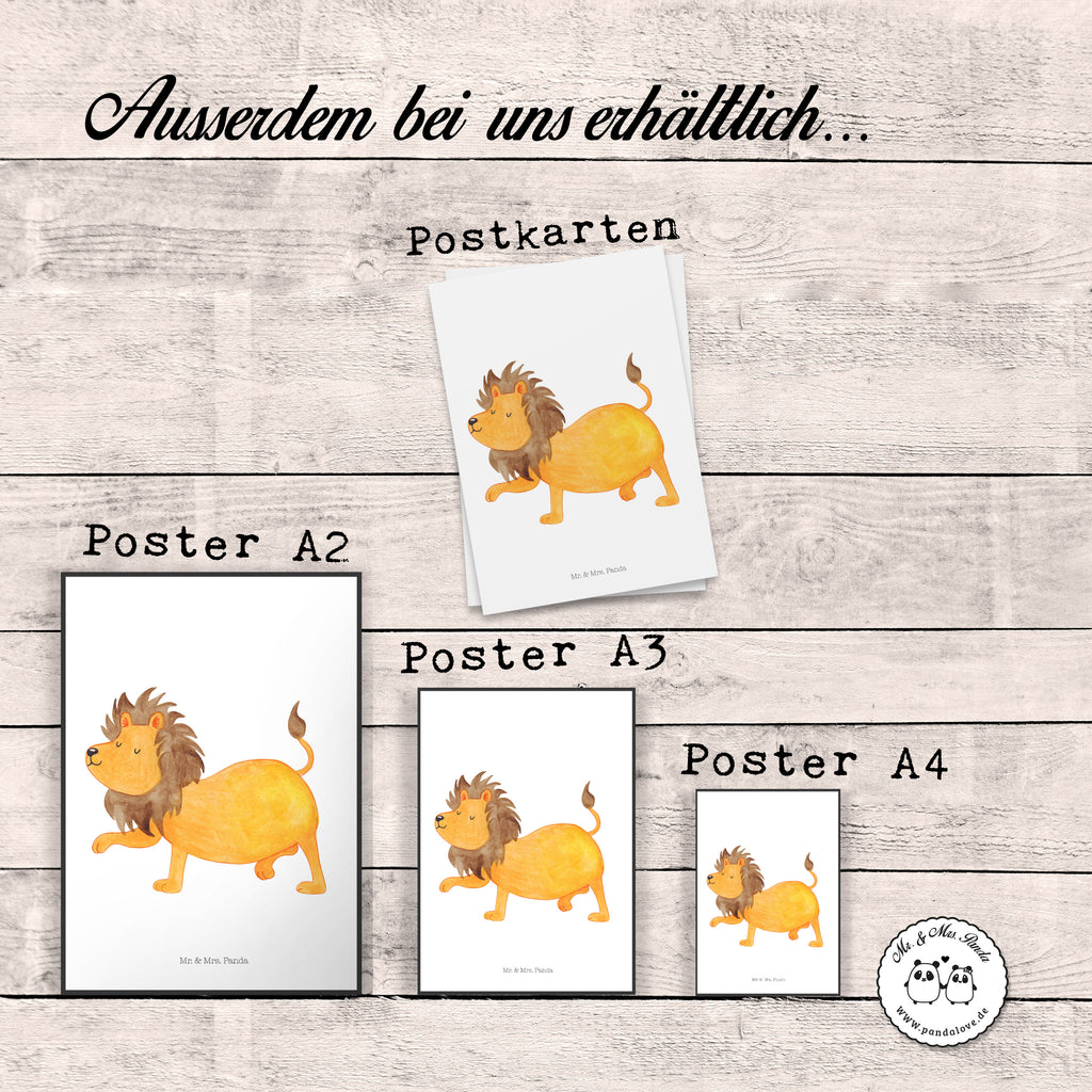 Poster Sternzeichen Löwe Poster, Wandposter, Bild, Wanddeko, Küchenposter, Kinderposter, Wanddeko Bild, Raumdekoration, Wanddekoration, Handgemaltes Poster, Mr. & Mrs. Panda Poster, Designposter, Kunstdruck, Posterdruck, Tierkreiszeichen, Sternzeichen, Horoskop, Astrologie, Aszendent, Löwe Geschenk, Löwe Sternzeichen, Geschenk Juli, Geburtstag Juli, Geschenk August, Geburtstag August, König der Tiere
