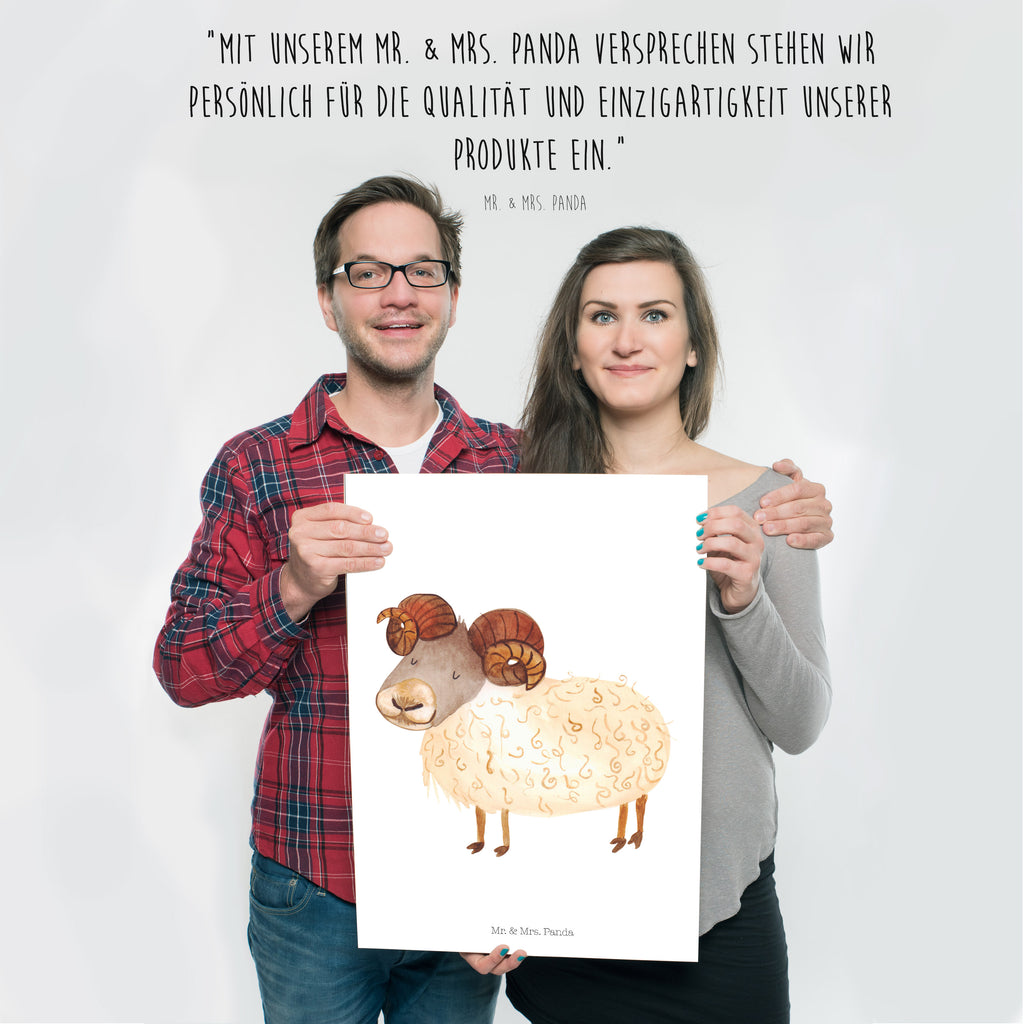 Poster Sternzeichen Widder Poster, Wandposter, Bild, Wanddeko, Küchenposter, Kinderposter, Wanddeko Bild, Raumdekoration, Wanddekoration, Handgemaltes Poster, Mr. & Mrs. Panda Poster, Designposter, Kunstdruck, Posterdruck, Tierkreiszeichen, Sternzeichen, Horoskop, Astrologie, Aszendent, Widder Geschenk, Widder Sternzeichen, Geschenk März, Geschenk April, Geburtstag März, Geburtstag April, Bock, Schafbock