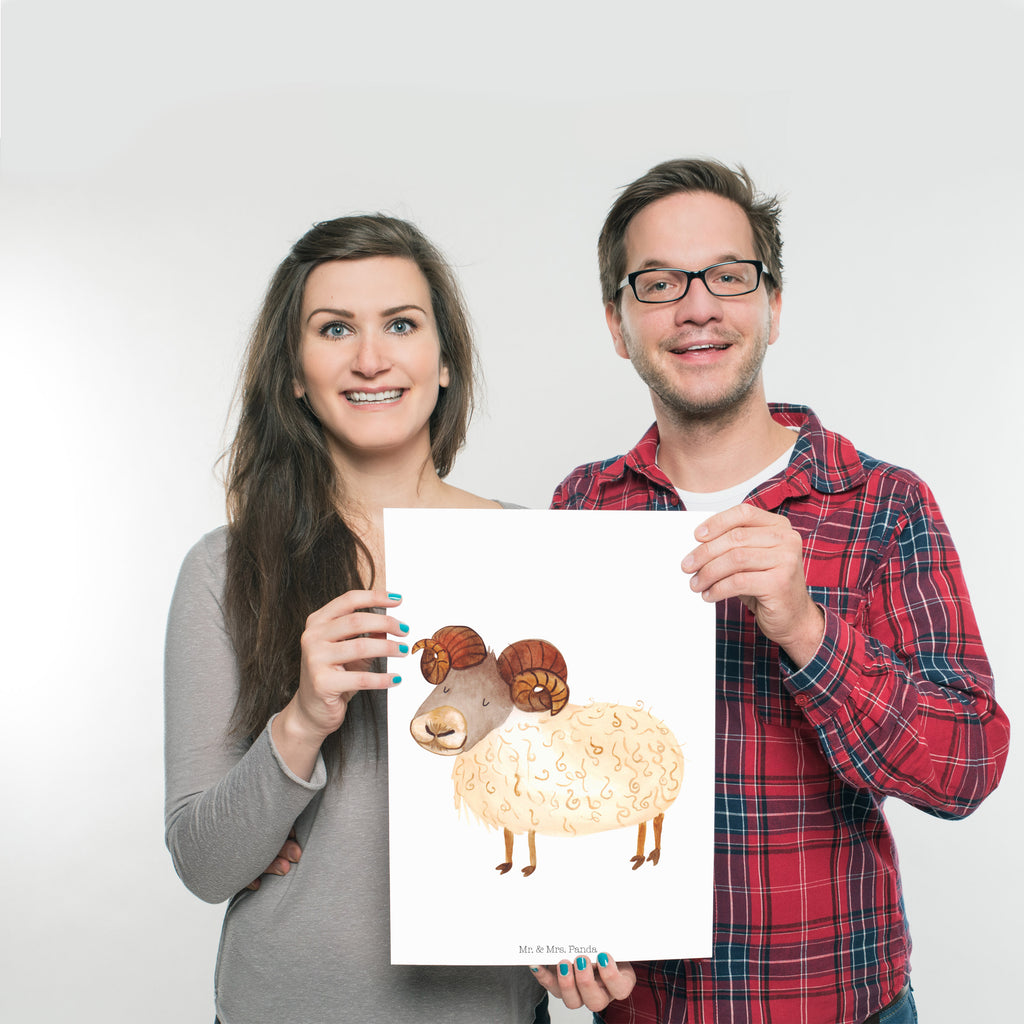 Poster Sternzeichen Widder Poster, Wandposter, Bild, Wanddeko, Küchenposter, Kinderposter, Wanddeko Bild, Raumdekoration, Wanddekoration, Handgemaltes Poster, Mr. & Mrs. Panda Poster, Designposter, Kunstdruck, Posterdruck, Tierkreiszeichen, Sternzeichen, Horoskop, Astrologie, Aszendent, Widder Geschenk, Widder Sternzeichen, Geschenk März, Geschenk April, Geburtstag März, Geburtstag April, Bock, Schafbock