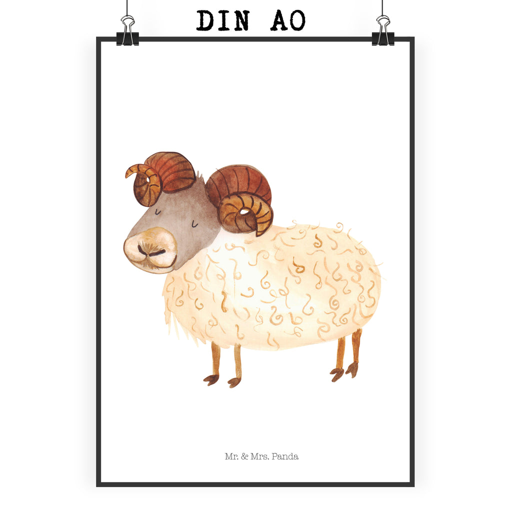 Poster Sternzeichen Widder Poster, Wandposter, Bild, Wanddeko, Küchenposter, Kinderposter, Wanddeko Bild, Raumdekoration, Wanddekoration, Handgemaltes Poster, Mr. & Mrs. Panda Poster, Designposter, Kunstdruck, Posterdruck, Tierkreiszeichen, Sternzeichen, Horoskop, Astrologie, Aszendent, Widder Geschenk, Widder Sternzeichen, Geschenk März, Geschenk April, Geburtstag März, Geburtstag April, Bock, Schafbock
