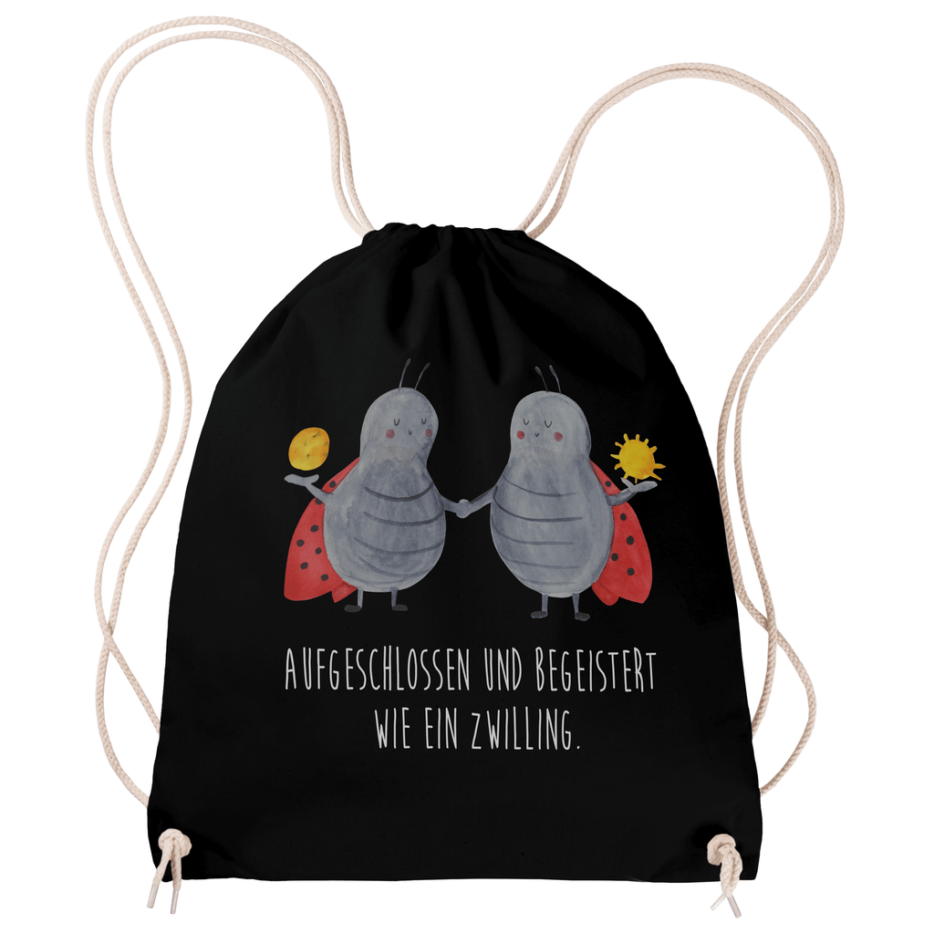 Sportbeutel Sternzeichen Zwilling Turnbeutel, Beutel, Sporttasche, Tasche, Stoffbeutel, Tierkreiszeichen, Sternzeichen, Horoskop, Astrologie, Aszendent, Zwillinge, Zwilling Geschenk, Zwilling Sternzeichen, Geburtstag Mai, Geschenk Mai, Geschenk Juni, Marienkäfer, Glückskäfer, Zwillingsbruder, Zwillingsschwester