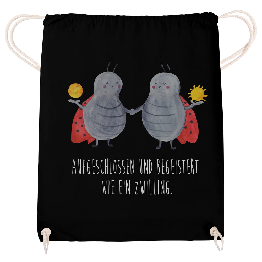 Sportbeutel Sternzeichen Zwilling Turnbeutel, Beutel, Sporttasche, Tasche, Stoffbeutel, Tierkreiszeichen, Sternzeichen, Horoskop, Astrologie, Aszendent, Zwillinge, Zwilling Geschenk, Zwilling Sternzeichen, Geburtstag Mai, Geschenk Mai, Geschenk Juni, Marienkäfer, Glückskäfer, Zwillingsbruder, Zwillingsschwester