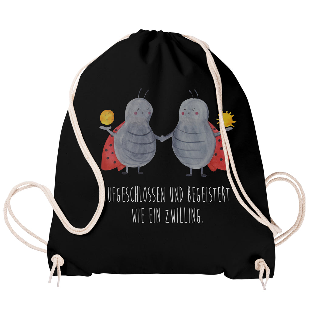 Sportbeutel Sternzeichen Zwilling Turnbeutel, Beutel, Sporttasche, Tasche, Stoffbeutel, Tierkreiszeichen, Sternzeichen, Horoskop, Astrologie, Aszendent, Zwillinge, Zwilling Geschenk, Zwilling Sternzeichen, Geburtstag Mai, Geschenk Mai, Geschenk Juni, Marienkäfer, Glückskäfer, Zwillingsbruder, Zwillingsschwester