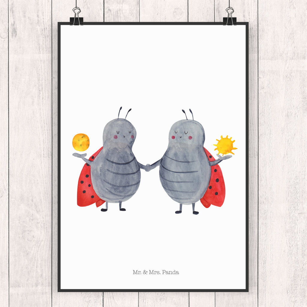 Poster Sternzeichen Zwilling Poster, Wandposter, Bild, Wanddeko, Küchenposter, Kinderposter, Wanddeko Bild, Raumdekoration, Wanddekoration, Handgemaltes Poster, Mr. & Mrs. Panda Poster, Designposter, Kunstdruck, Posterdruck, Tierkreiszeichen, Sternzeichen, Horoskop, Astrologie, Aszendent, Zwillinge, Zwilling Geschenk, Zwilling Sternzeichen, Geburtstag Mai, Geschenk Mai, Geschenk Juni, Marienkäfer, Glückskäfer, Zwillingsbruder, Zwillingsschwester