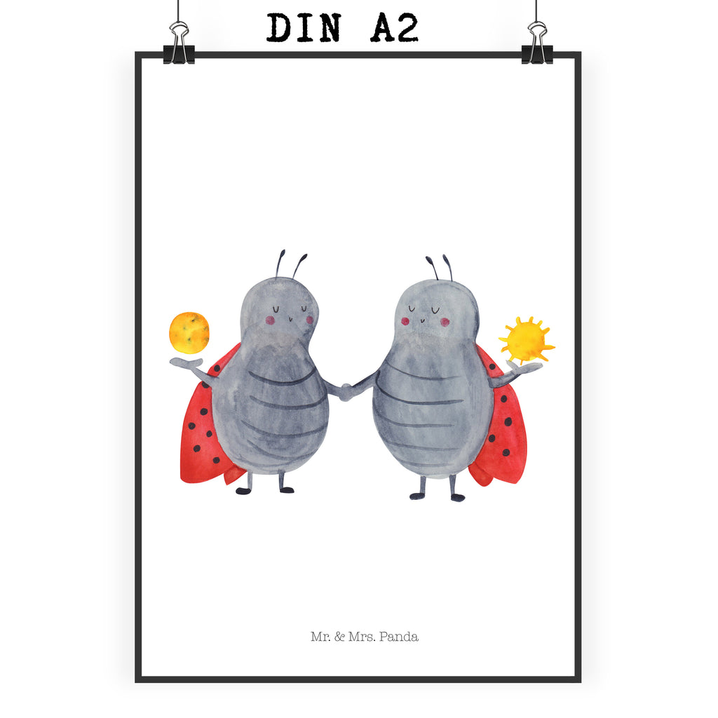 Poster Sternzeichen Zwilling Poster, Wandposter, Bild, Wanddeko, Küchenposter, Kinderposter, Wanddeko Bild, Raumdekoration, Wanddekoration, Handgemaltes Poster, Mr. & Mrs. Panda Poster, Designposter, Kunstdruck, Posterdruck, Tierkreiszeichen, Sternzeichen, Horoskop, Astrologie, Aszendent, Zwillinge, Zwilling Geschenk, Zwilling Sternzeichen, Geburtstag Mai, Geschenk Mai, Geschenk Juni, Marienkäfer, Glückskäfer, Zwillingsbruder, Zwillingsschwester