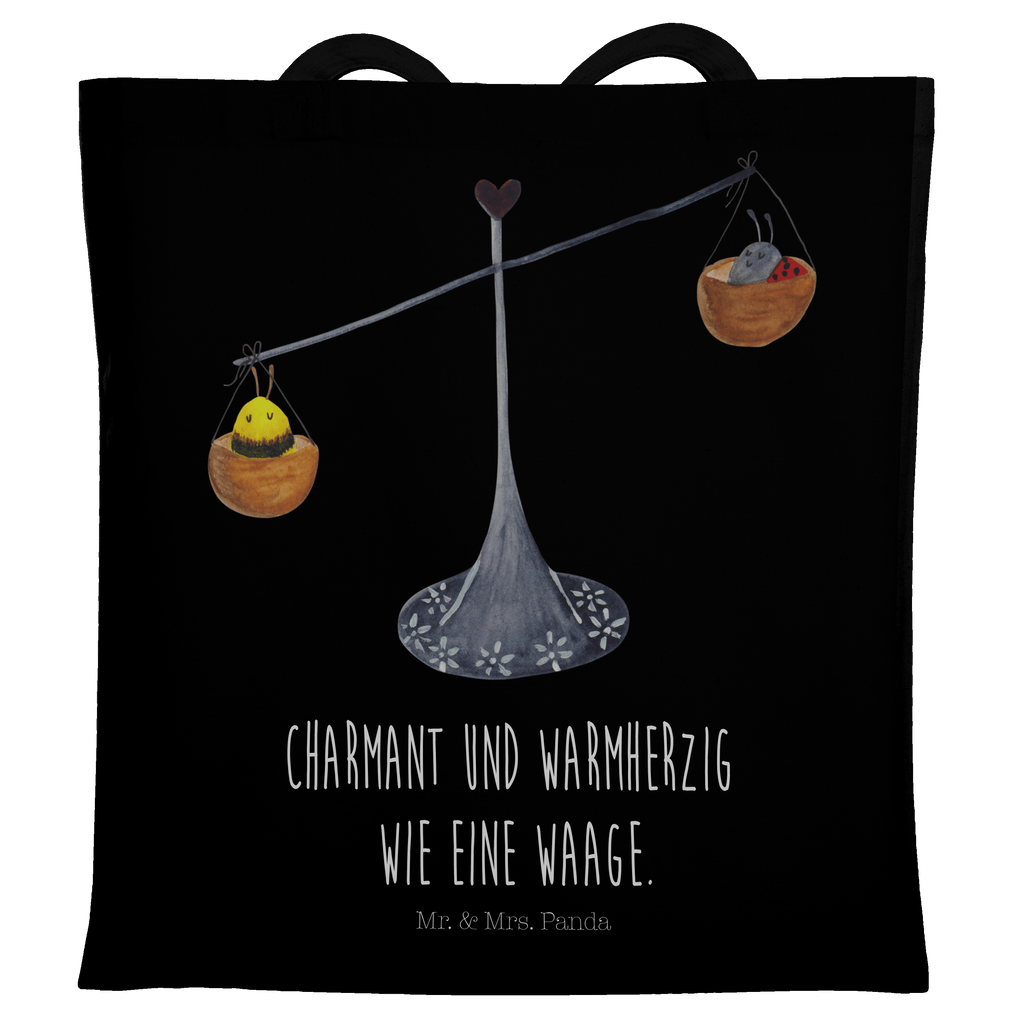 Tragetasche Sternzeichen Waage Beuteltasche, Beutel, Einkaufstasche, Jutebeutel, Stoffbeutel, Tierkreiszeichen, Sternzeichen, Horoskop, Astrologie, Aszendent, Waage, Waage Geschenk, Waage Sternzeichen, Geschenk Oktober, Geschenk September, Geburtstag Oktober, Geburtstag September, Gleichgewicht, Marienkäfer, Hummel, Biene