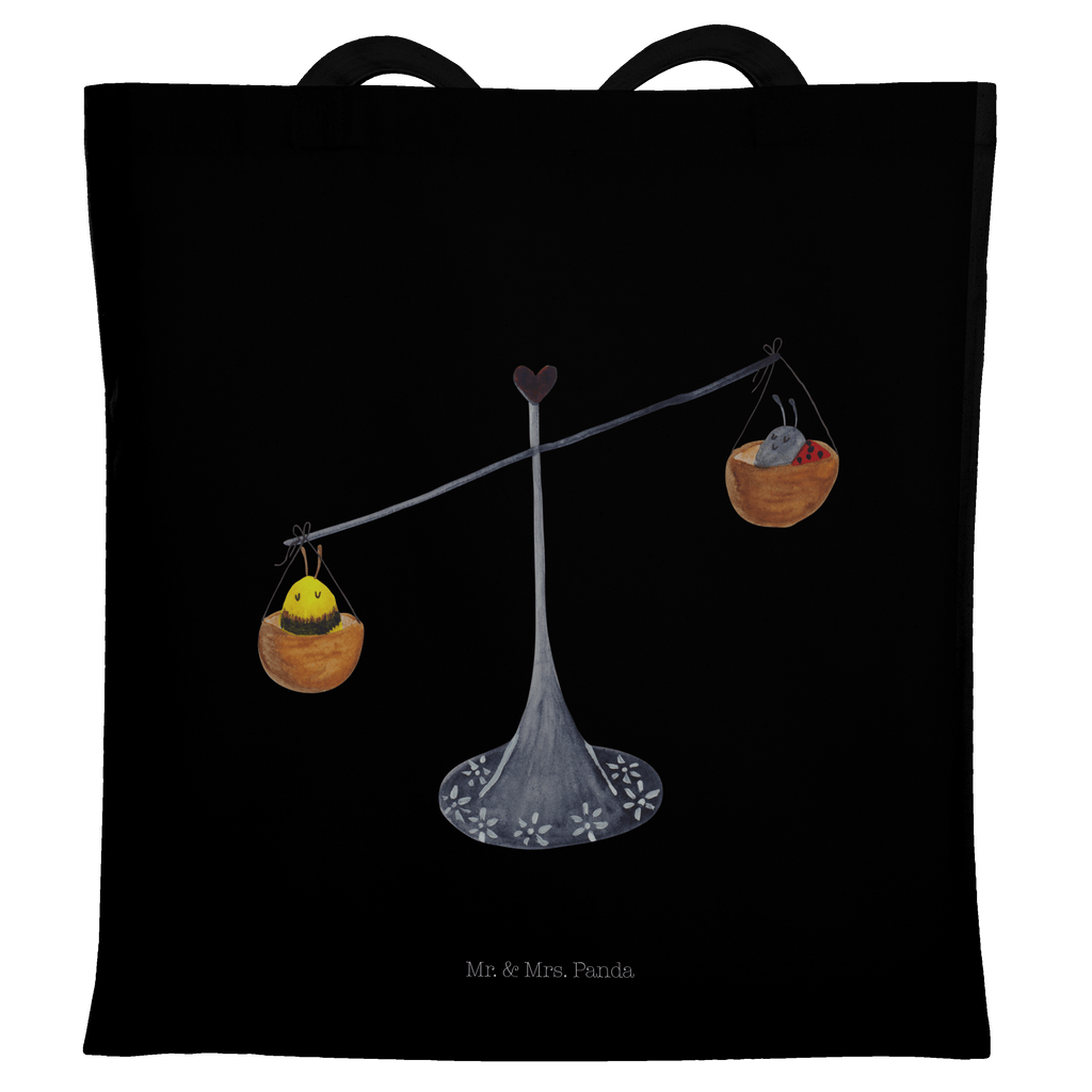 Tragetasche Sternzeichen Waage Beuteltasche, Beutel, Einkaufstasche, Jutebeutel, Stoffbeutel, Tierkreiszeichen, Sternzeichen, Horoskop, Astrologie, Aszendent, Waage, Waage Geschenk, Waage Sternzeichen, Geschenk Oktober, Geschenk September, Geburtstag Oktober, Geburtstag September, Gleichgewicht, Marienkäfer, Hummel, Biene