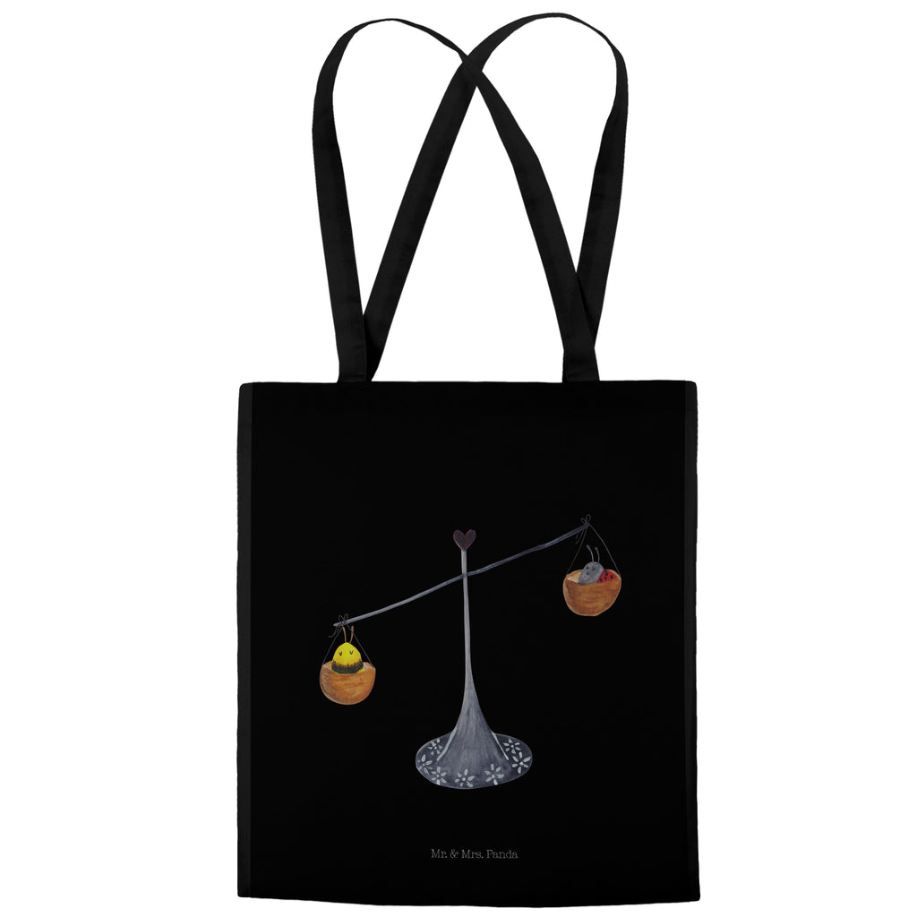 Tragetasche Sternzeichen Waage Beuteltasche, Beutel, Einkaufstasche, Jutebeutel, Stoffbeutel, Tierkreiszeichen, Sternzeichen, Horoskop, Astrologie, Aszendent, Waage, Waage Geschenk, Waage Sternzeichen, Geschenk Oktober, Geschenk September, Geburtstag Oktober, Geburtstag September, Gleichgewicht, Marienkäfer, Hummel, Biene