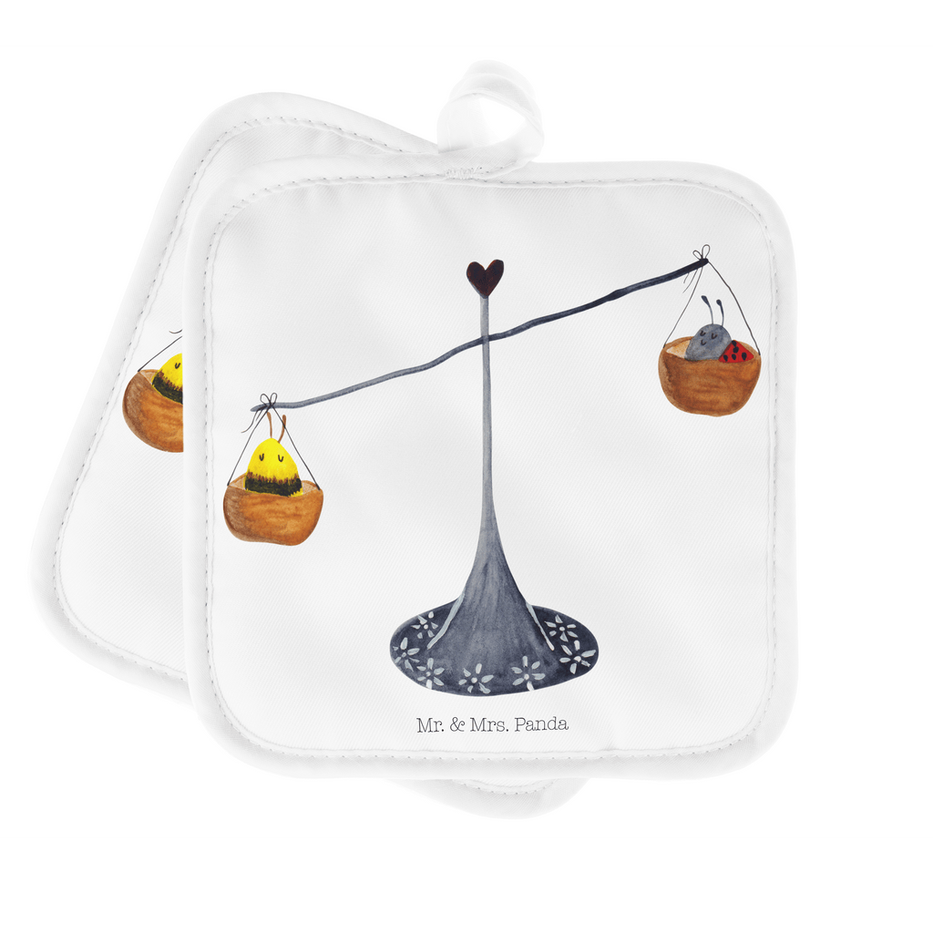 2er Set Topflappen  Sternzeichen Waage Topflappen, Topfuntersetzer, Ofenhandschuh, Topflappen Set, Topflappen lustig, Topflappen mit Spruch, Tierkreiszeichen, Sternzeichen, Horoskop, Astrologie, Aszendent, Waage, Waage Geschenk, Waage Sternzeichen, Geschenk Oktober, Geschenk September, Geburtstag Oktober, Geburtstag September, Gleichgewicht, Marienkäfer, Hummel, Biene