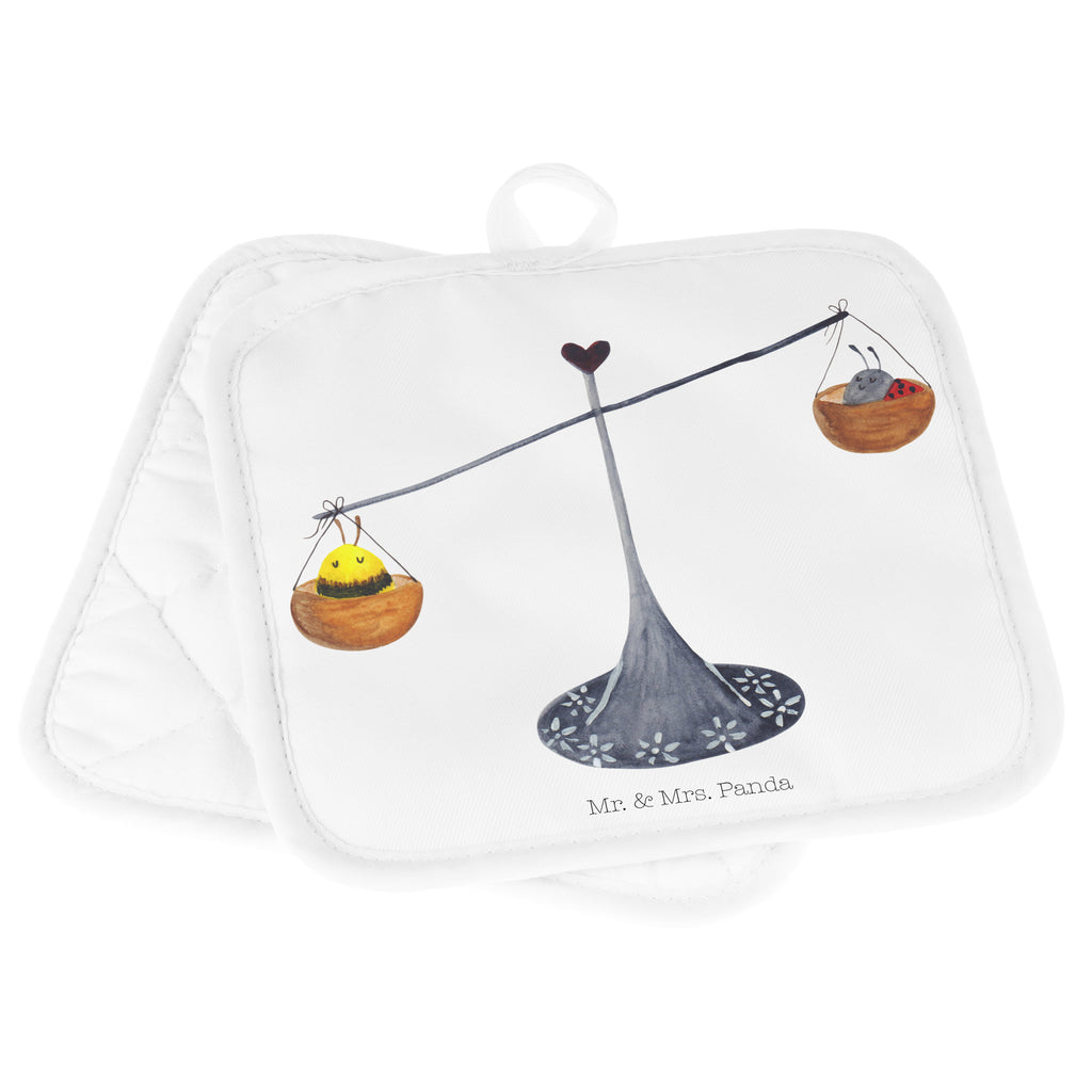 2er Set Topflappen  Sternzeichen Waage Topflappen, Topfuntersetzer, Ofenhandschuh, Topflappen Set, Topflappen lustig, Topflappen mit Spruch, Tierkreiszeichen, Sternzeichen, Horoskop, Astrologie, Aszendent, Waage, Waage Geschenk, Waage Sternzeichen, Geschenk Oktober, Geschenk September, Geburtstag Oktober, Geburtstag September, Gleichgewicht, Marienkäfer, Hummel, Biene