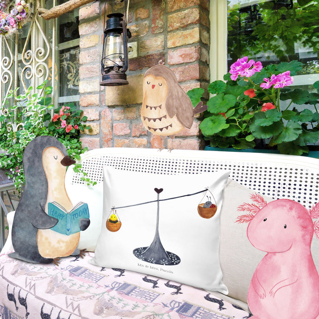 40x40 Kissen Sternzeichen Waage Kissenhülle, Kopfkissen, Sofakissen, Dekokissen, Motivkissen, Tierkreiszeichen, Sternzeichen, Horoskop, Astrologie, Aszendent, Waage, Waage Geschenk, Waage Sternzeichen, Geschenk Oktober, Geschenk September, Geburtstag Oktober, Geburtstag September, Gleichgewicht, Marienkäfer, Hummel, Biene