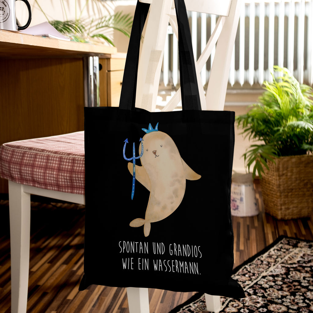 Tragetasche Sternzeichen Wassermann Beuteltasche, Beutel, Einkaufstasche, Jutebeutel, Stoffbeutel, Tierkreiszeichen, Sternzeichen, Horoskop, Astrologie, Aszendent, Meermann, Nix, Wassermann Geschenk, Wassermann Sternzeichen, Geschenk Januar, Geschenk Februar, Geburtstag Januar, Geburtstag Februar, Meer Geschenk