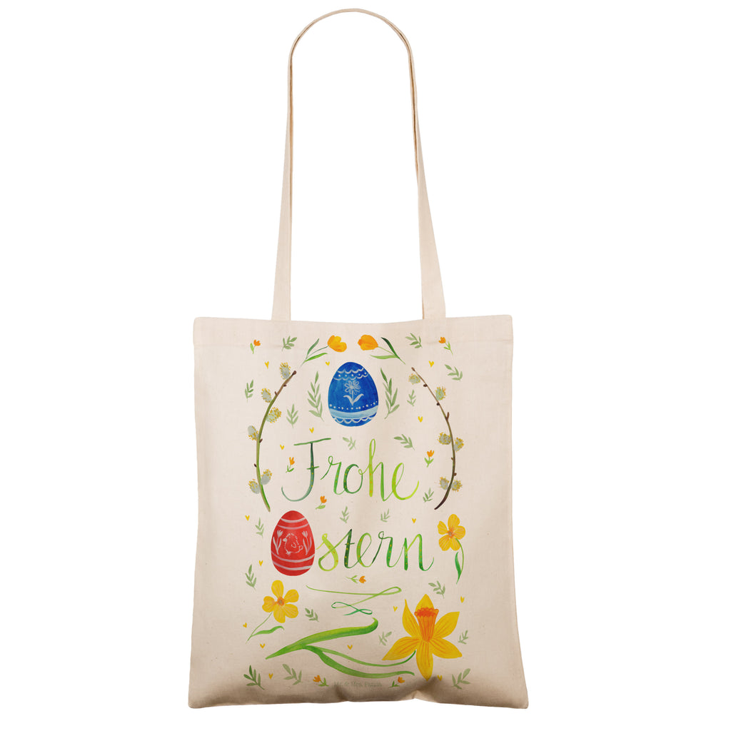Tragetasche Frohe Ostern Beuteltasche, Beutel, Einkaufstasche, Jutebeutel, Stoffbeutel, Ostern, Osterhase, Ostergeschenke, Osternest, Osterdeko, Geschenk zu Ostern, Frohe Ostern, Ostergrüße, Osterblume, Osterei, bemalte Ostereier, Weidenkätzchen. Lettering