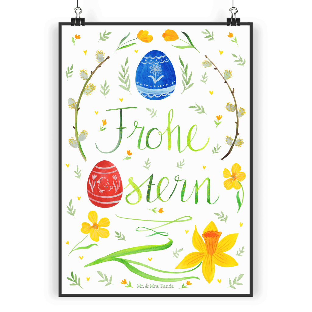 Poster Frohe Ostern Poster, Wandposter, Bild, Wanddeko, Küchenposter, Kinderposter, Wanddeko Bild, Raumdekoration, Wanddekoration, Handgemaltes Poster, Mr. & Mrs. Panda Poster, Designposter, Kunstdruck, Posterdruck, Ostern, Osterhase, Ostergeschenke, Osternest, Osterdeko, Geschenk zu Ostern, Frohe Ostern, Ostergrüße, Osterblume, Osterei, bemalte Ostereier, Weidenkätzchen. Lettering