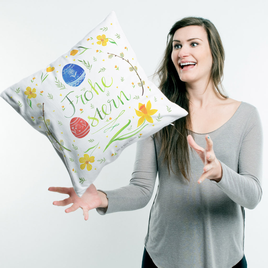 40x40 Kissen Frohe Ostern Kissenhülle, Kopfkissen, Sofakissen, Dekokissen, Motivkissen, Ostern, Osterhase, Ostergeschenke, Osternest, Osterdeko, Geschenk zu Ostern, Frohe Ostern, Ostergrüße, Osterblume, Osterei, bemalte Ostereier, Weidenkätzchen. Lettering