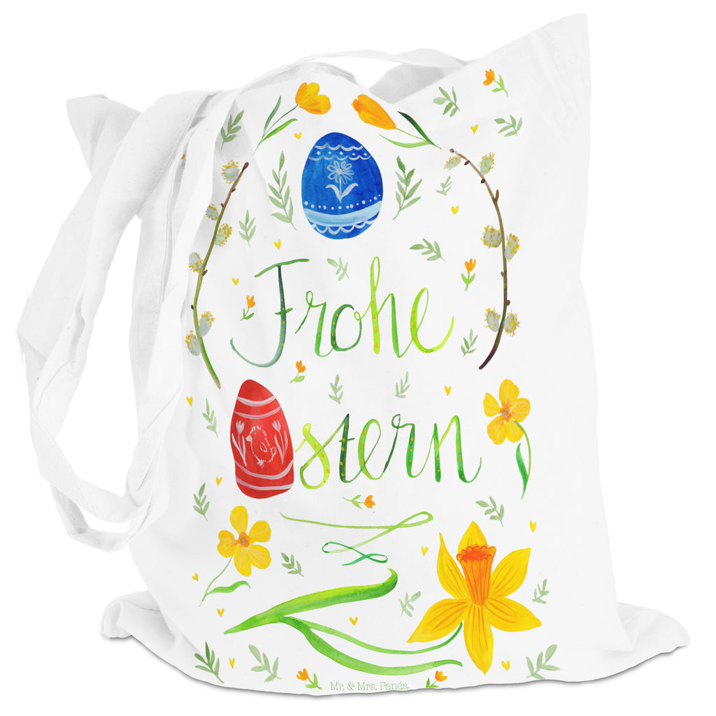 Tragetasche Frohe Ostern Beuteltasche, Beutel, Einkaufstasche, Jutebeutel, Stoffbeutel, Ostern, Osterhase, Ostergeschenke, Osternest, Osterdeko, Geschenk zu Ostern, Frohe Ostern, Ostergrüße, Osterblume, Osterei, bemalte Ostereier, Weidenkätzchen. Lettering