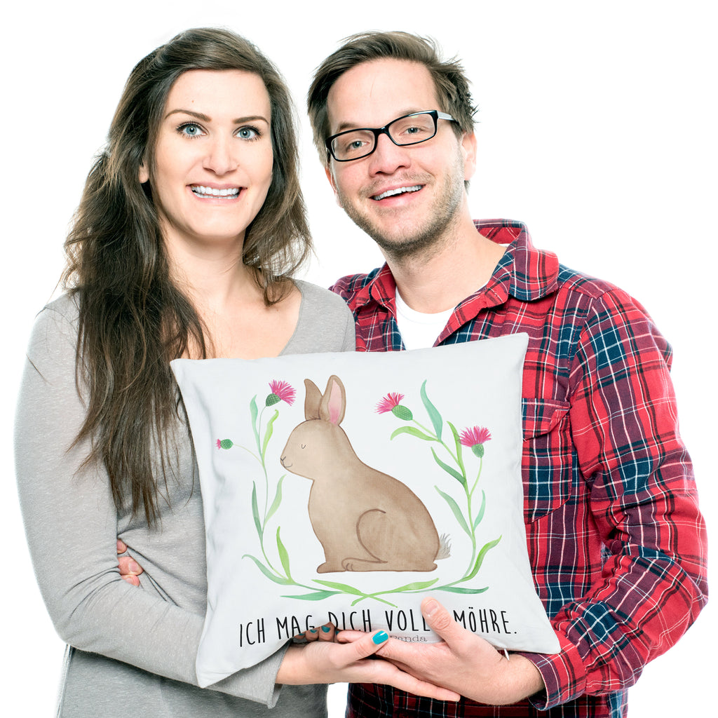40x40 Kissen Hase sitzend Kissenhülle, Kopfkissen, Sofakissen, Dekokissen, Motivkissen, Ostern, Osterhase, Ostergeschenke, Osternest, Osterdeko, Geschenk zu Ostern, Frohe Ostern, Ostergrüße, Osterblume, Liebe, Grüße, Hase, Kaninchen