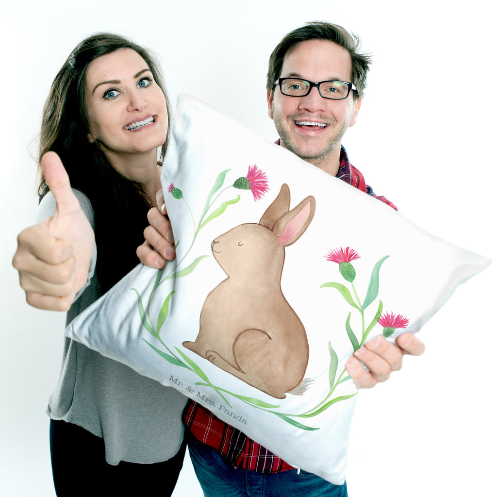 40x40 Kissen Hase sitzend Kissenhülle, Kopfkissen, Sofakissen, Dekokissen, Motivkissen, Ostern, Osterhase, Ostergeschenke, Osternest, Osterdeko, Geschenk zu Ostern, Frohe Ostern, Ostergrüße, Osterblume, Liebe, Grüße, Hase, Kaninchen