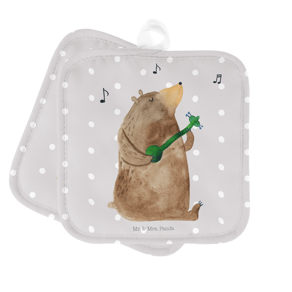 2er Set Topflappen  Bär Gitarre Topflappen, Topfuntersetzer, Ofenhandschuh, Topflappen Set, Topflappen lustig, Topflappen mit Spruch, Bär, Teddy, Teddybär