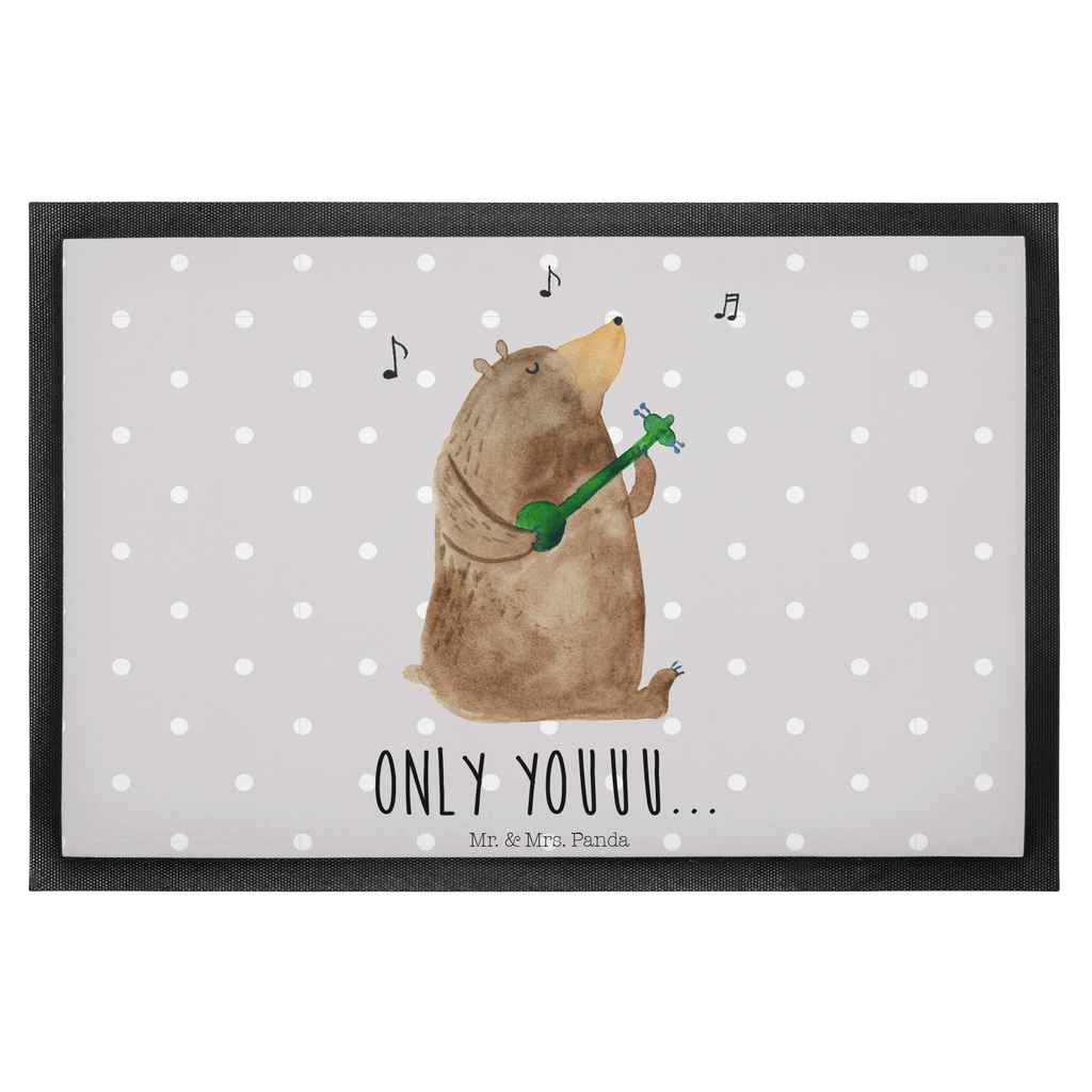 Fußmatte Bär Gitarre  Türvorleger, Schmutzmatte, Fußabtreter, Matte, Schmutzfänger, Fußabstreifer, Schmutzfangmatte, Türmatte, Motivfußmatte,  Haustürmatte, Vorleger  Bär, Teddy, Teddybär