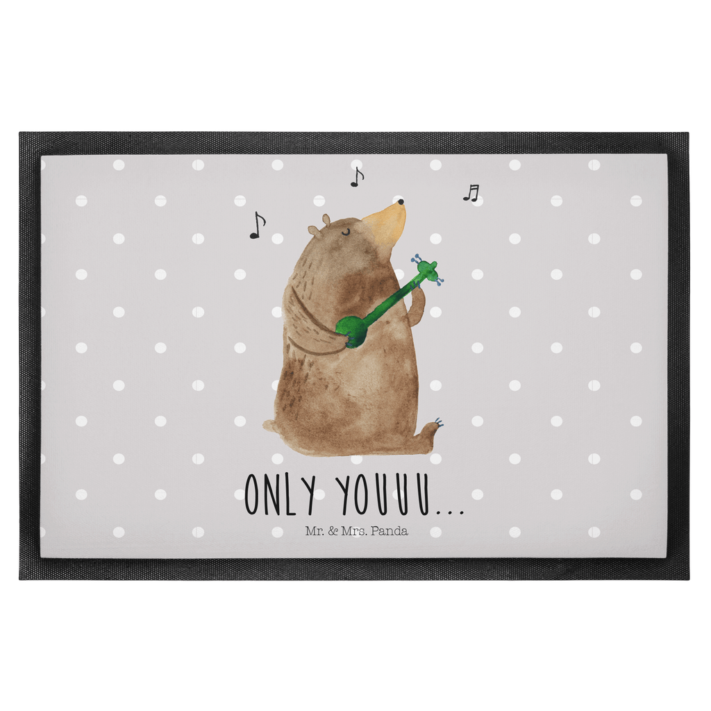 Fußmatte Bär Gitarre  Türvorleger, Schmutzmatte, Fußabtreter, Matte, Schmutzfänger, Fußabstreifer, Schmutzfangmatte, Türmatte, Motivfußmatte,  Haustürmatte, Vorleger  Bär, Teddy, Teddybär