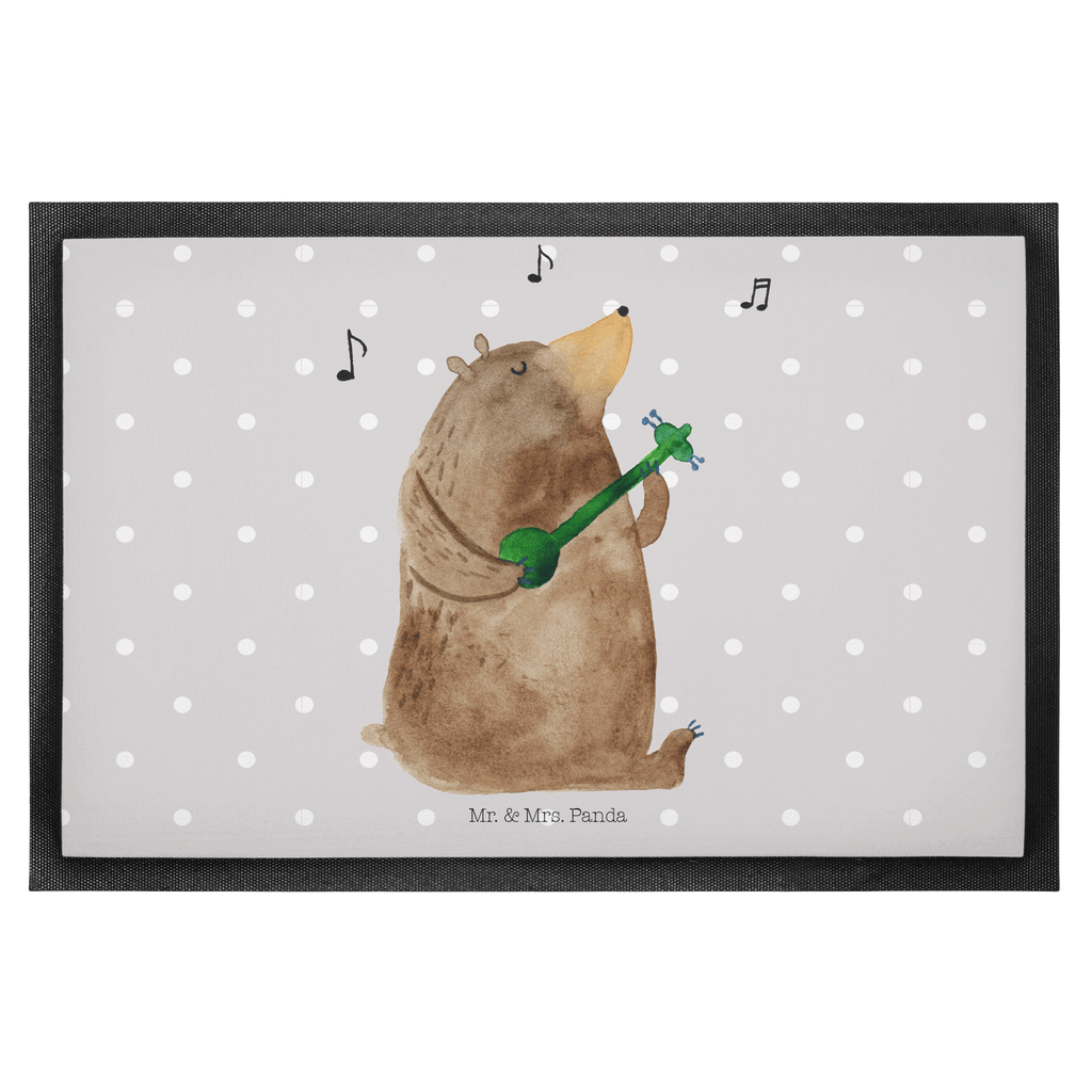 Fußmatte Bär Gitarre  Türvorleger, Schmutzmatte, Fußabtreter, Matte, Schmutzfänger, Fußabstreifer, Schmutzfangmatte, Türmatte, Motivfußmatte,  Haustürmatte, Vorleger  Bär, Teddy, Teddybär
