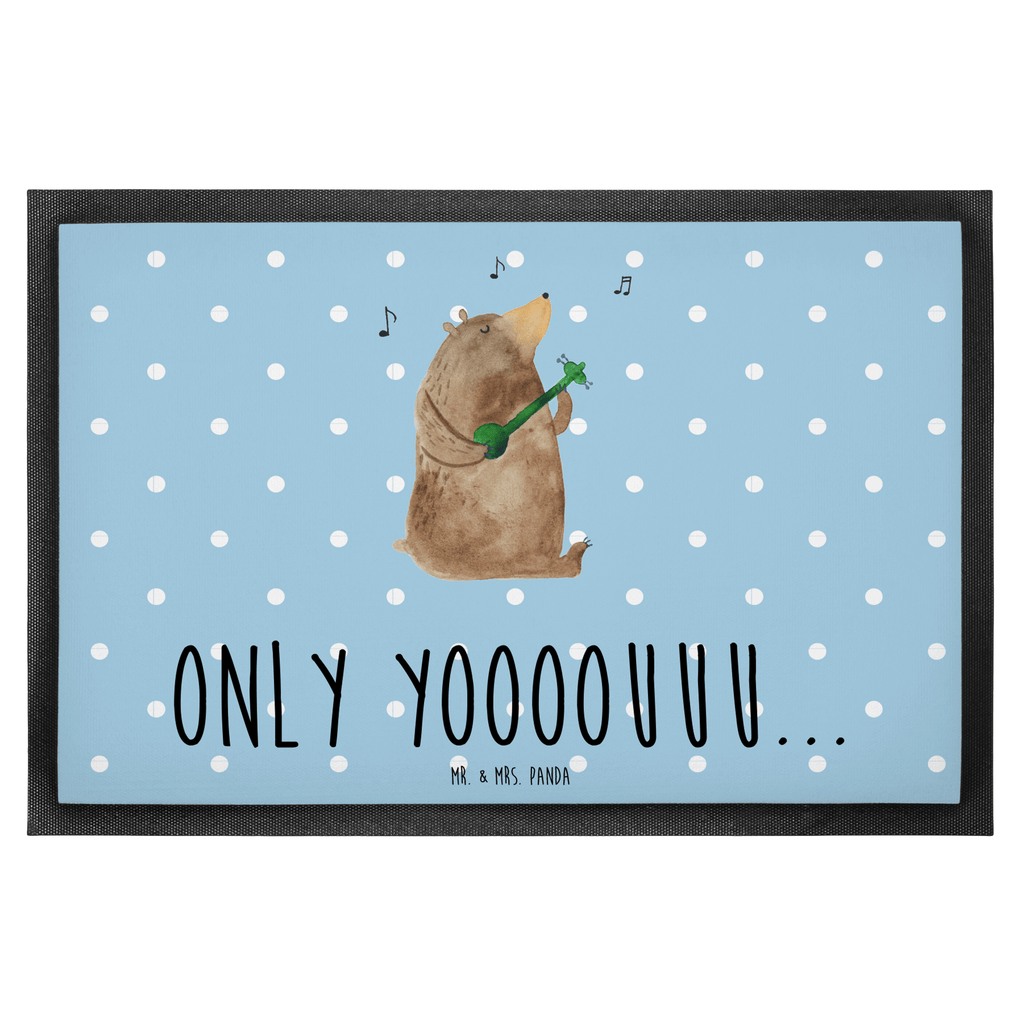 Fußmatte Bär Gitarre  Türvorleger, Schmutzmatte, Fußabtreter, Matte, Schmutzfänger, Fußabstreifer, Schmutzfangmatte, Türmatte, Motivfußmatte,  Haustürmatte, Vorleger  Bär, Teddy, Teddybär