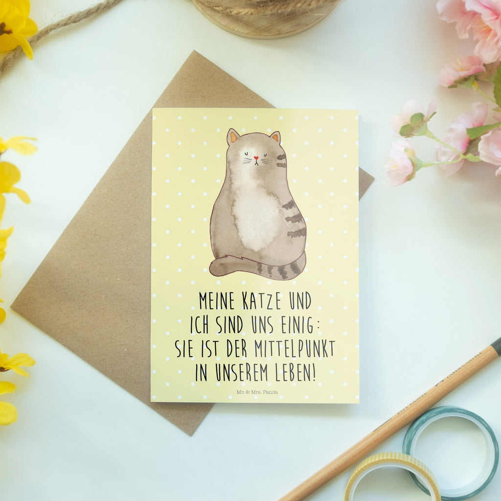 Grußkarte Katze sitzend Klappkarte, Einladungskarte, Glückwunschkarte, Hochzeitskarte, Geburtstagskarte, Karte, Katze, Katzenmotiv, Katzenfan, Katzendeko, Katzenfreund, Katzenliebhaber, Katzenprodukte, Katzenartikel, Katzenaccessoires, Katzensouvenirs, Katzenliebhaberprodukte, Katzenmotive, Katzen, Kater, Mietze, Cat, Cats, Katzenhalter, Katzenbesitzerin, Haustier, Katzenliebe, Lebensinhalt, Liebe, Mittelpunkt, Familie