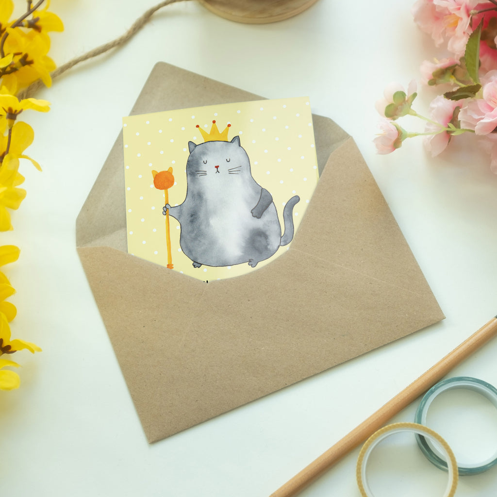 Grußkarte Katzen Koenig Klappkarte, Einladungskarte, Glückwunschkarte, Hochzeitskarte, Geburtstagskarte, Karte, Katze, Katzenmotiv, Katzenfan, Katzendeko, Katzenfreund, Katzenliebhaber, Katzenprodukte, Katzenartikel, Katzenaccessoires, Katzensouvenirs, Katzenliebhaberprodukte, Katzenmotive, Katzen, Kater, Mietze, Cat, Cats, Katzenhalter, Katzenbesitzerin, Haustier, König, Königin, Queen, Familie, Mietzhaus, Wohnung, erste eigenen Wohnung, Umzug, Einzug