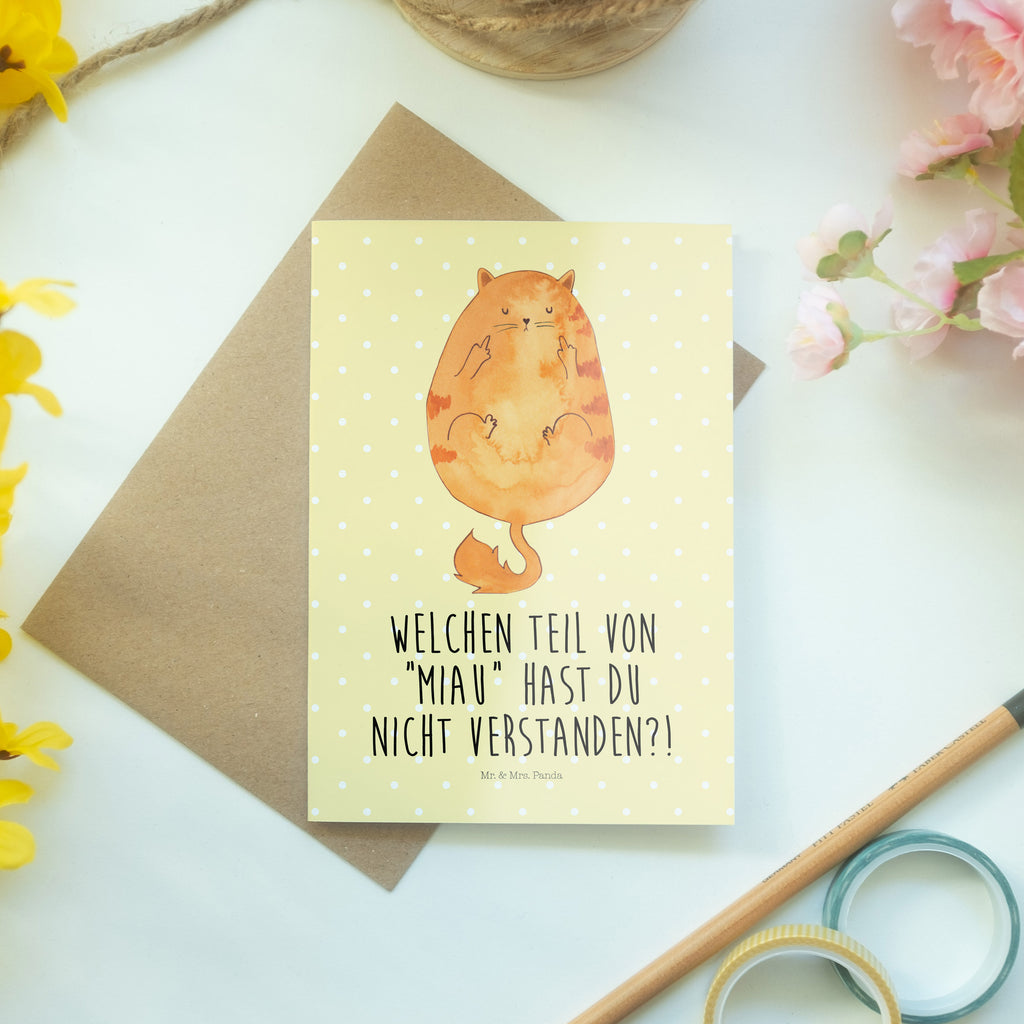 Grußkarte Katze Mittelfinger Klappkarte, Einladungskarte, Glückwunschkarte, Hochzeitskarte, Geburtstagskarte, Karte, Katze, Katzenmotiv, Katzenfan, Katzendeko, Katzenfreund, Katzenliebhaber, Katzenprodukte, Katzenartikel, Katzenaccessoires, Katzensouvenirs, Katzenliebhaberprodukte, Katzenmotive, Katzen, Kater, Mietze, Cat, Cats