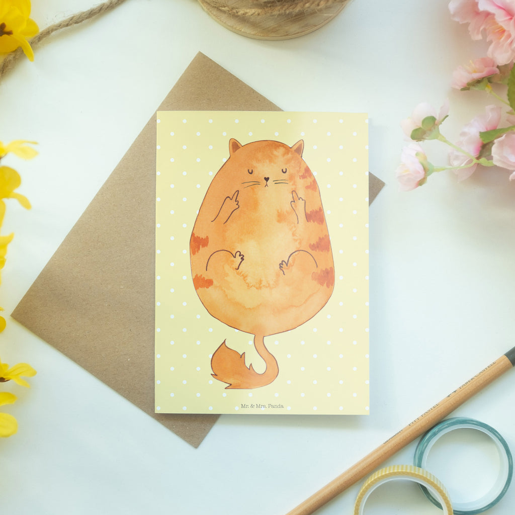 Grußkarte Katze Mittelfinger Klappkarte, Einladungskarte, Glückwunschkarte, Hochzeitskarte, Geburtstagskarte, Karte, Katze, Katzenmotiv, Katzenfan, Katzendeko, Katzenfreund, Katzenliebhaber, Katzenprodukte, Katzenartikel, Katzenaccessoires, Katzensouvenirs, Katzenliebhaberprodukte, Katzenmotive, Katzen, Kater, Mietze, Cat, Cats