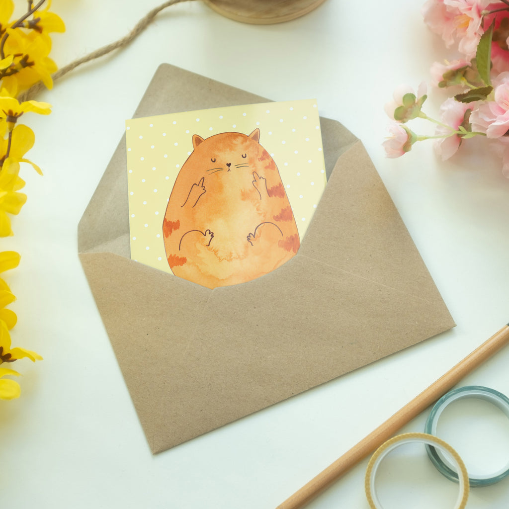 Grußkarte Katze Mittelfinger Klappkarte, Einladungskarte, Glückwunschkarte, Hochzeitskarte, Geburtstagskarte, Karte, Katze, Katzenmotiv, Katzenfan, Katzendeko, Katzenfreund, Katzenliebhaber, Katzenprodukte, Katzenartikel, Katzenaccessoires, Katzensouvenirs, Katzenliebhaberprodukte, Katzenmotive, Katzen, Kater, Mietze, Cat, Cats