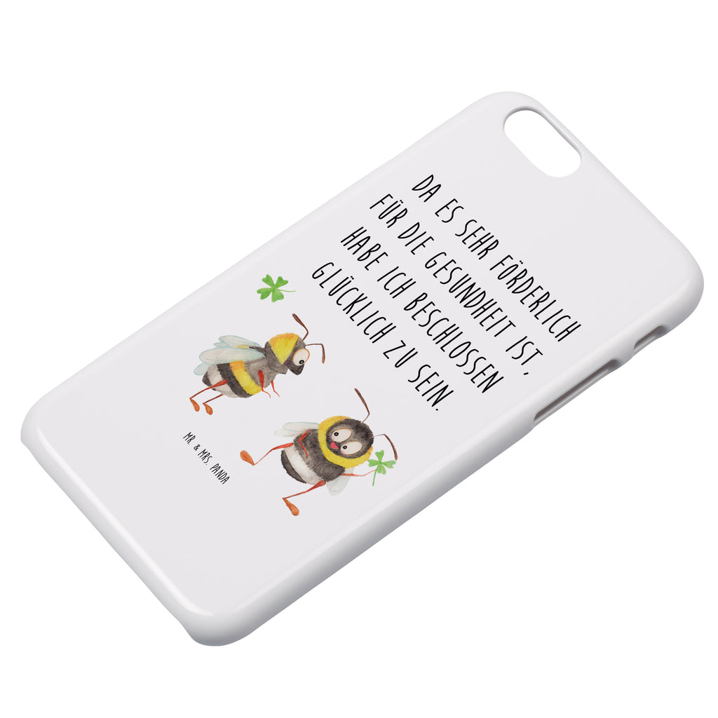 Iphone 6 / 6S Handyhülle Hummeln mit Kleeblatt Handyhülle, Handycover, Cover, Handy, Hülle, Iphone 6, Iphone 6s, süße Tiermotive, gute Laune, lustige Sprüche, Tiere, Hummel, Biene, Spruch positiv, Biene Deko, Spruch schön, glücklich sein, glücklich werden, Spruch fröhlich