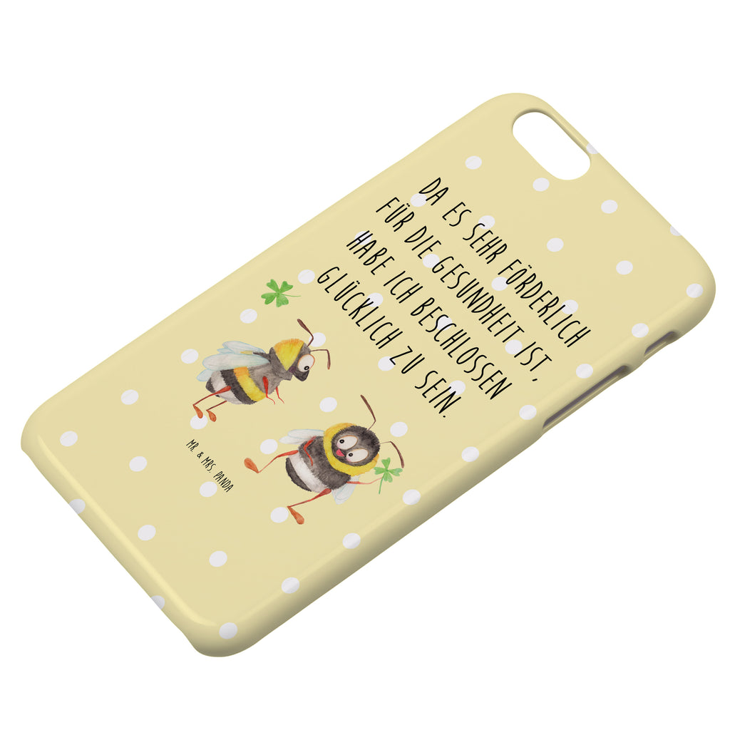 Iphone 6 / 6S Handyhülle Hummeln mit Kleeblatt Handyhülle, Handycover, Cover, Handy, Hülle, Iphone 6, Iphone 6s, süße Tiermotive, gute Laune, lustige Sprüche, Tiere, Hummel, Biene, Spruch positiv, Biene Deko, Spruch schön, glücklich sein, glücklich werden, Spruch fröhlich