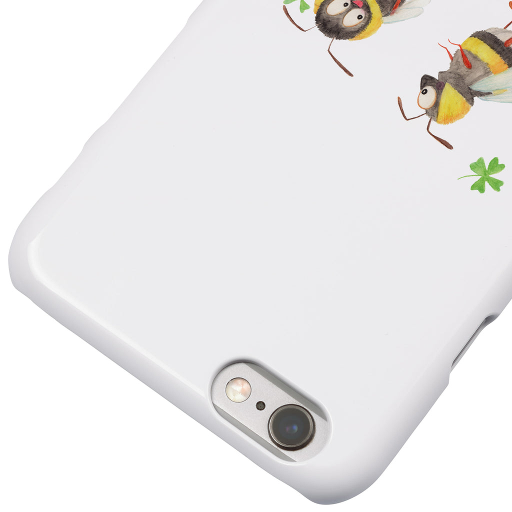 Iphone 6 / 6S Handyhülle Hummeln mit Kleeblatt Handyhülle, Handycover, Cover, Handy, Hülle, Iphone 6, Iphone 6s, süße Tiermotive, gute Laune, lustige Sprüche, Tiere, Hummel, Biene, Spruch positiv, Biene Deko, Spruch schön, glücklich sein, glücklich werden, Spruch fröhlich