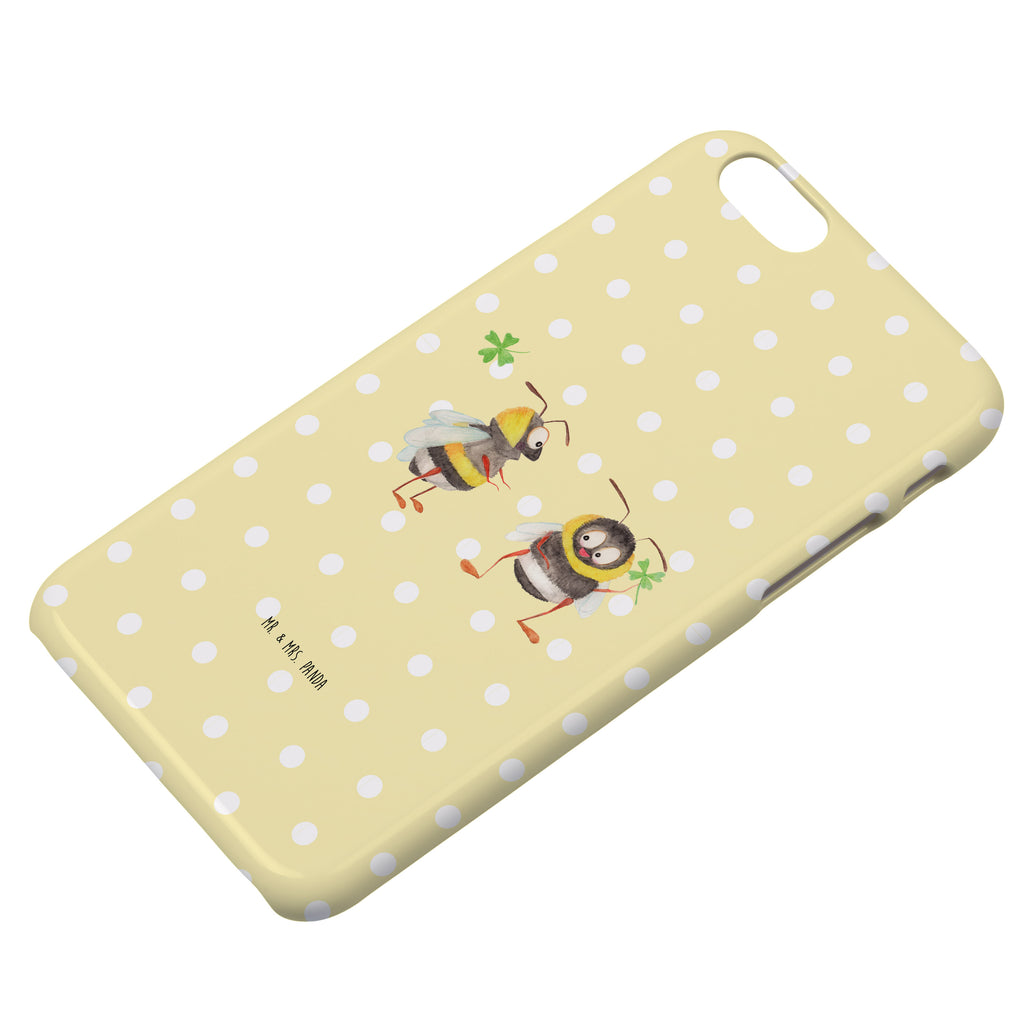 Iphone 6 / 6S Handyhülle Hummeln mit Kleeblatt Handyhülle, Handycover, Cover, Handy, Hülle, Iphone 6, Iphone 6s, süße Tiermotive, gute Laune, lustige Sprüche, Tiere, Hummel, Biene, Spruch positiv, Biene Deko, Spruch schön, glücklich sein, glücklich werden, Spruch fröhlich