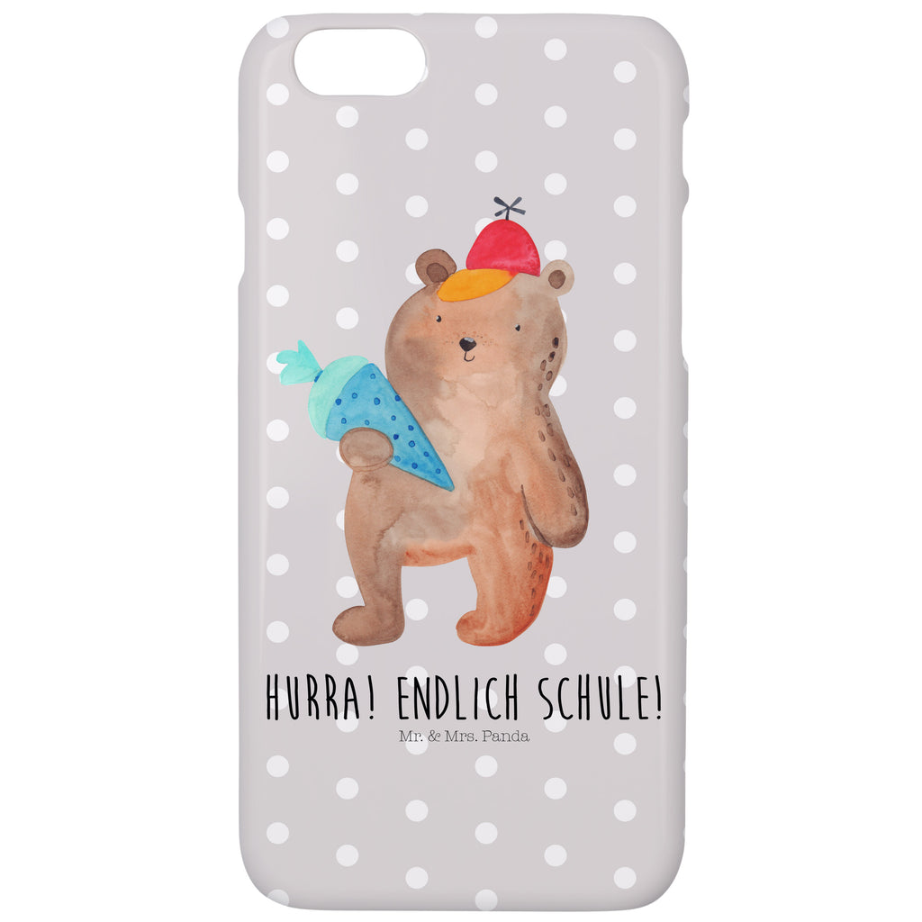 Iphone 6 / 6S Handyhülle Bär mit Schultüte Handyhülle, Handycover, Cover, Handy, Hülle, Iphone 6, Iphone 6s, Bär, Teddy, Teddybär, Bär Motiv, Schultüte, Erster Schultag Geschenk, Einschulung Geschenk, Schule Geschenk, Grundschule, Schulanfang, Schulbeginn
