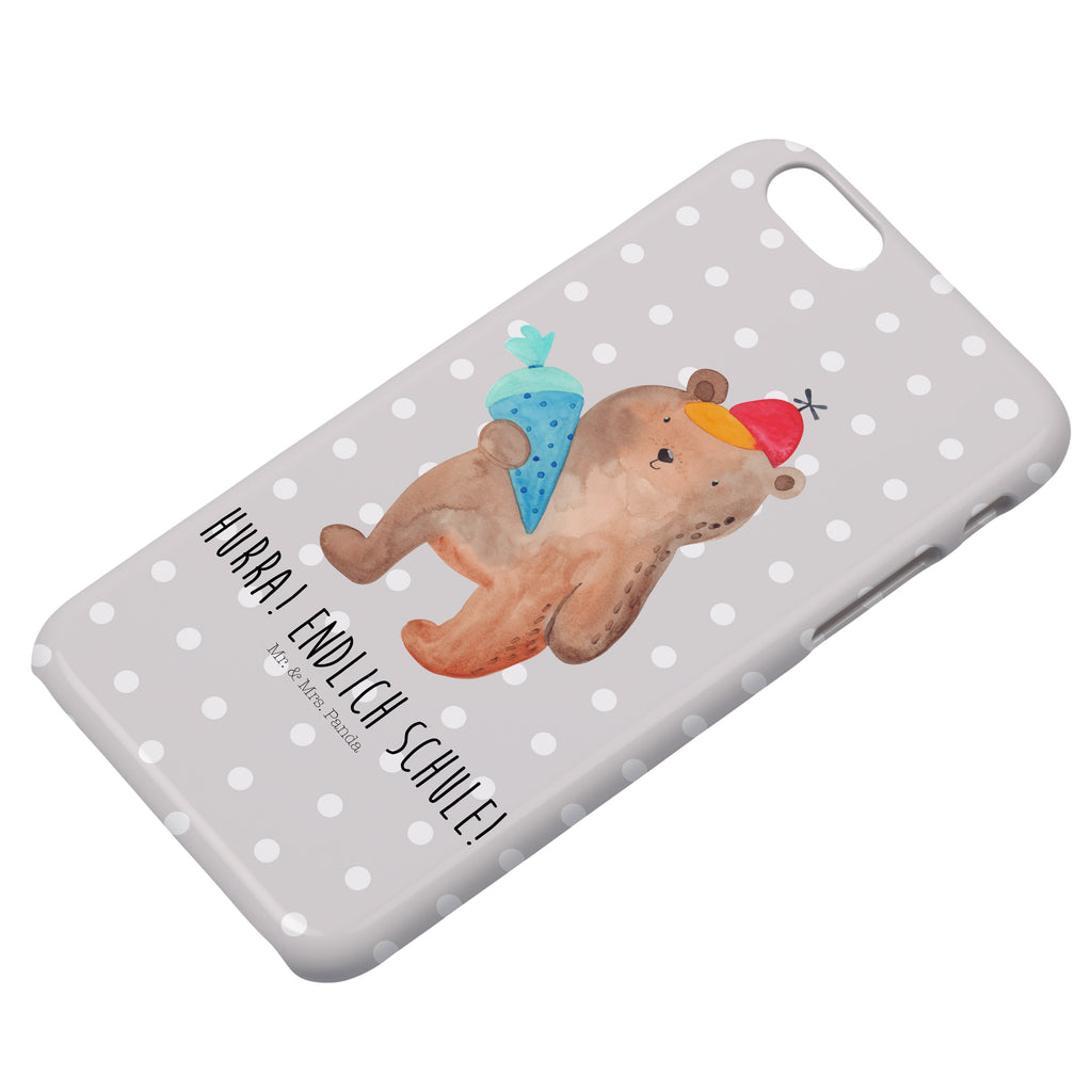 Iphone 6 / 6S Handyhülle Bär mit Schultüte Handyhülle, Handycover, Cover, Handy, Hülle, Iphone 6, Iphone 6s, Bär, Teddy, Teddybär, Bär Motiv, Schultüte, Erster Schultag Geschenk, Einschulung Geschenk, Schule Geschenk, Grundschule, Schulanfang, Schulbeginn