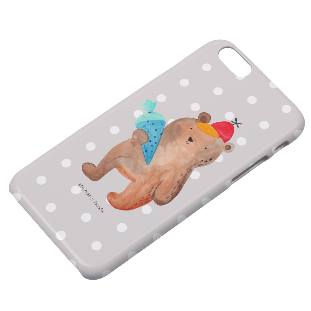 Iphone 6 / 6S Handyhülle Bär mit Schultüte Handyhülle, Handycover, Cover, Handy, Hülle, Iphone 6, Iphone 6s, Bär, Teddy, Teddybär, Bär Motiv, Schultüte, Erster Schultag Geschenk, Einschulung Geschenk, Schule Geschenk, Grundschule, Schulanfang, Schulbeginn