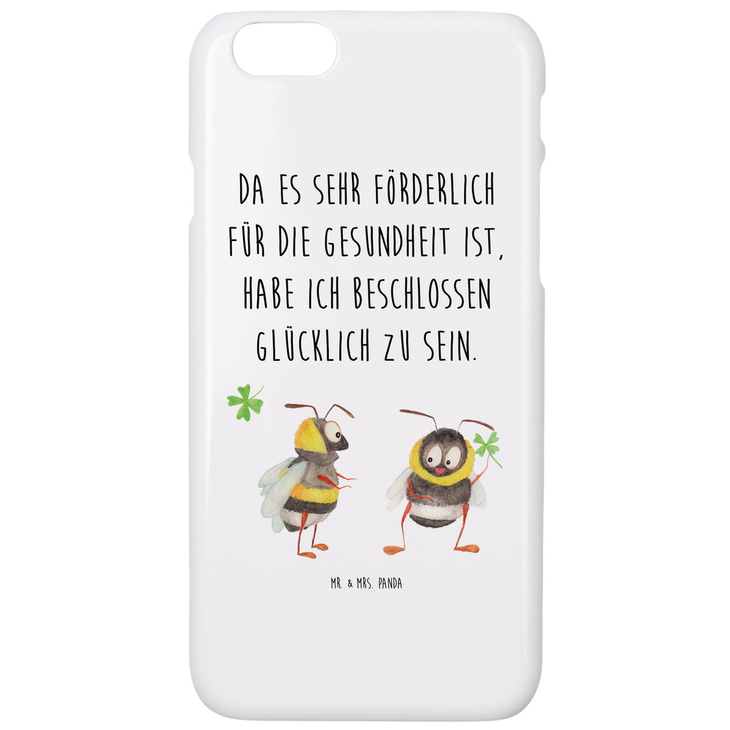 Iphone 8 Handyhülle Hummeln mit Kleeblatt Handyhülle, Handycover, Cover, Handy, Hülle, Iphone 8, Iphone 8S, süße Tiermotive, gute Laune, lustige Sprüche, Tiere, Hummel, Biene, Spruch positiv, Biene Deko, Spruch schön, glücklich sein, glücklich werden, Spruch fröhlich