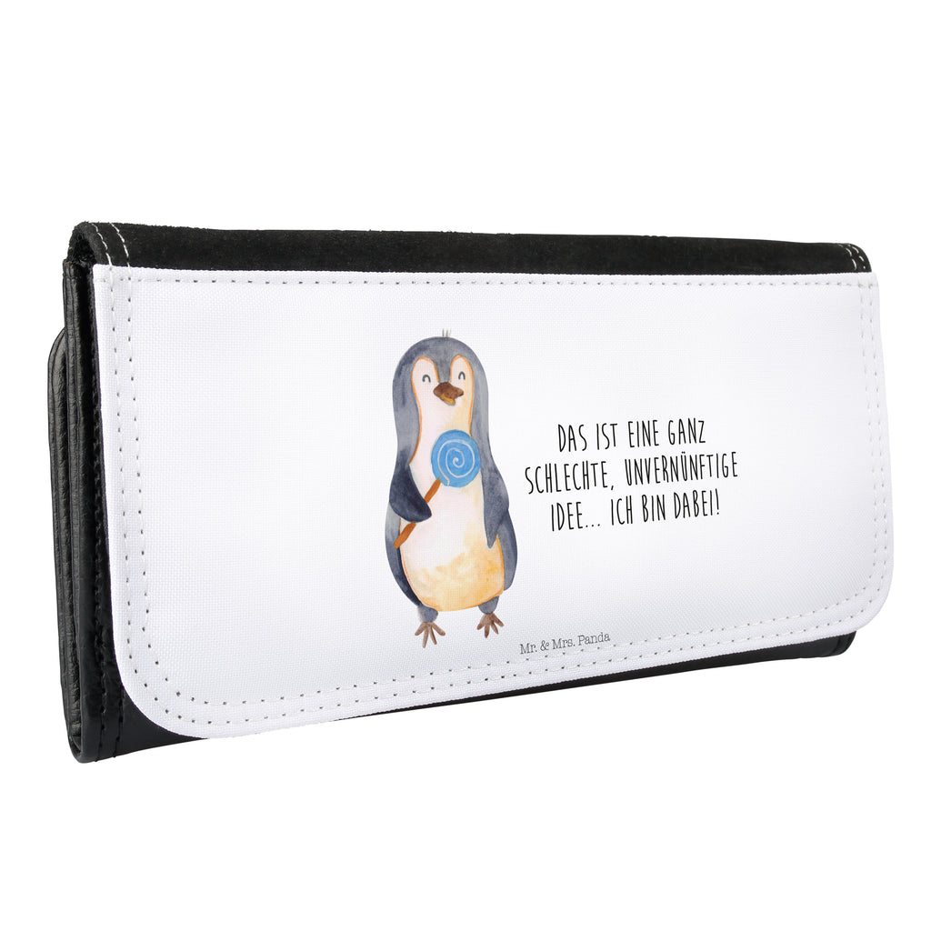 Damen Portemonnaie Pinguin Lolli Portemonnaie, Portemonee, Geldbörse, Damen, Groß, XXL, Geldbeutel, Portemonnaies, Pinguin, Pinguine, Lolli, Süßigkeiten, Blödsinn, Spruch, Rebell, Gauner, Ganove, Rabauke