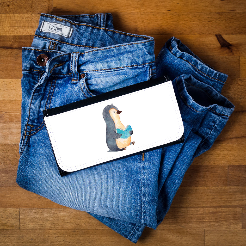Damen Portemonnaie Pinguin Buch Portemonnaie, Portemonee, Geldbörse, Damen, Groß, XXL, Geldbeutel, Portemonnaies, Pinguin, Pinguine, Buch, Lesen, Bücherwurm, Nichtstun, Faulenzen, Ferien, Urlaub, Freizeit