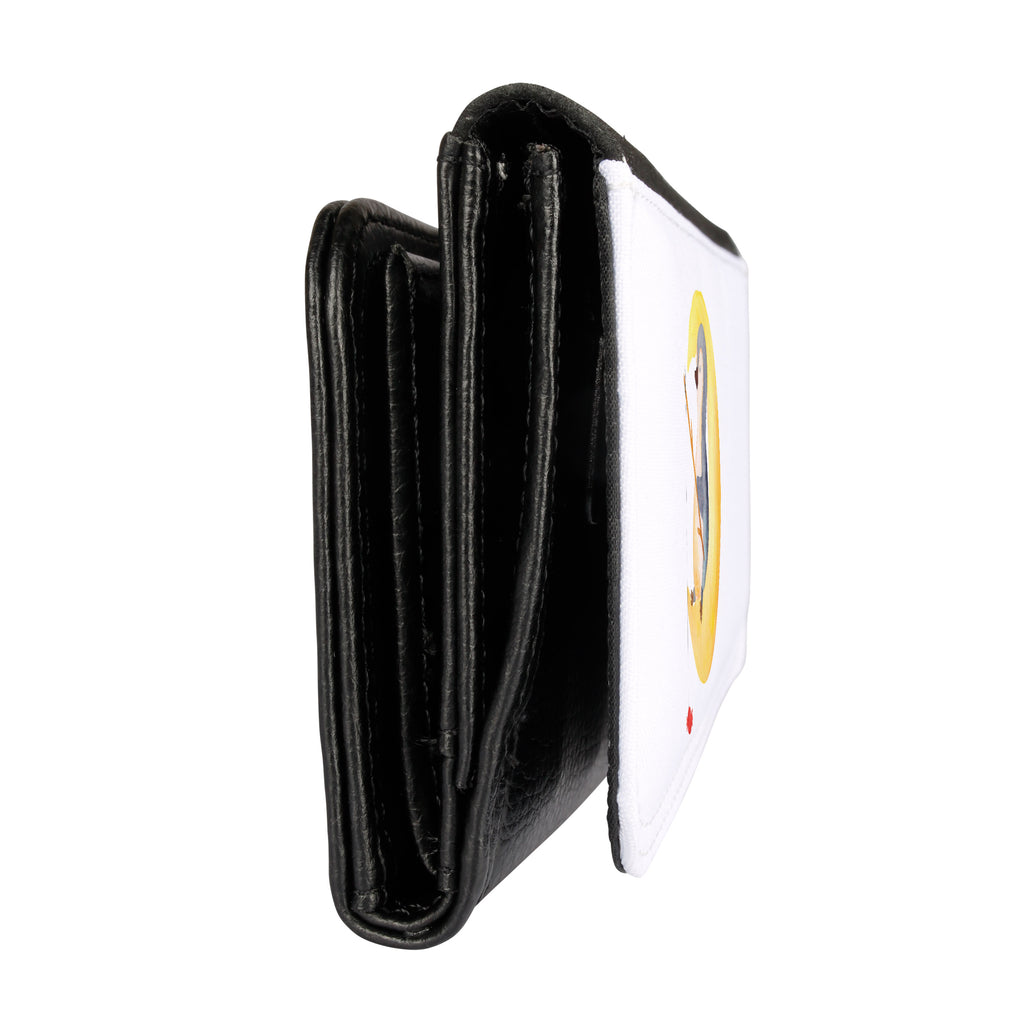 Damen Portemonnaie Pinguin Mond Portemonnaie, Portemonee, Geldbörse, Damen, Groß, XXL, Geldbeutel, Portemonnaies, Pinguin, Pinguine, Spruch, schlafen, Nachtruhe, Einschlafen, Schlafzimmer, Schlafstörungen, Gästezimmer