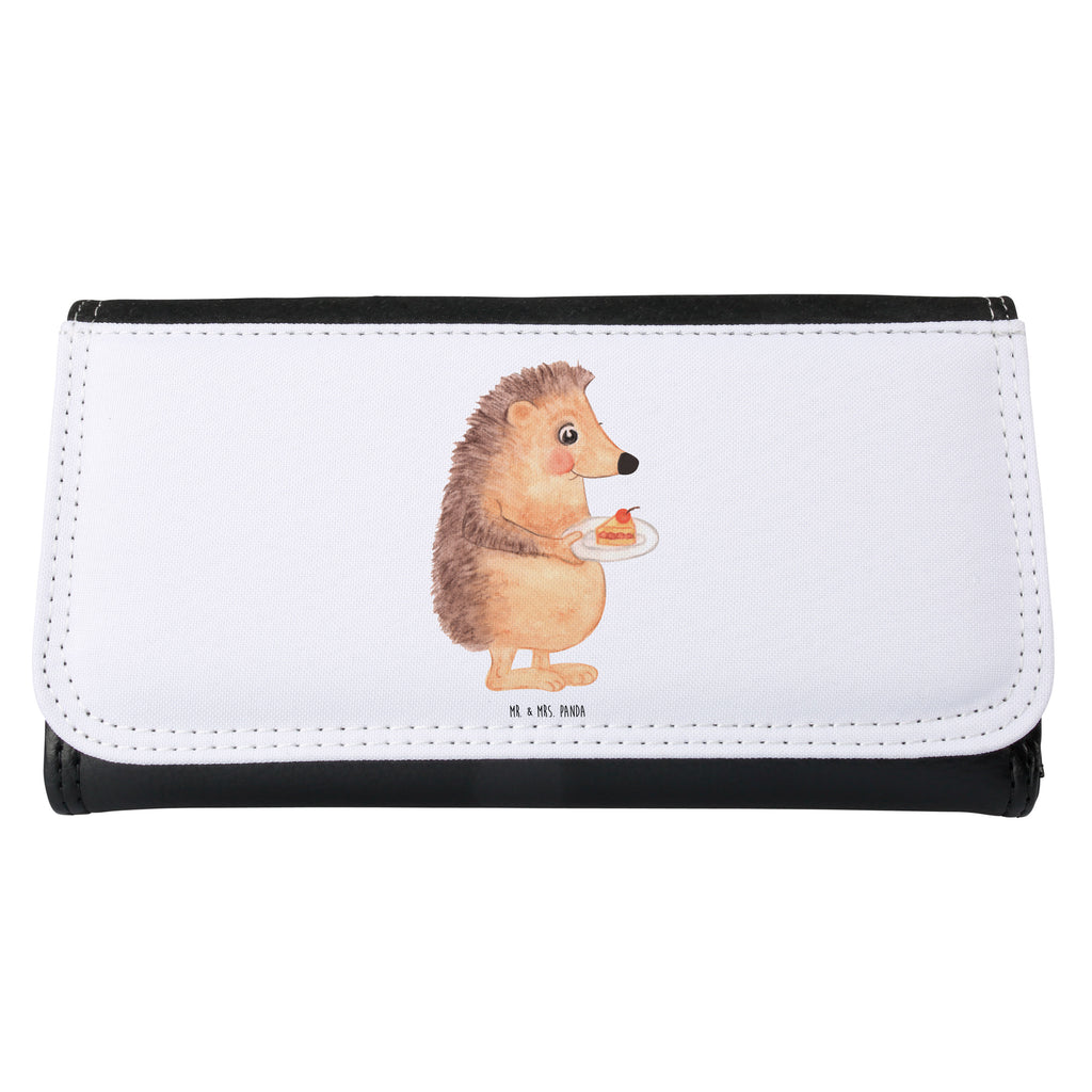 Damen Portemonnaie Igel mit Kuchenstück Portemonnaie, Portemonee, Geldbörse, Damen, Groß, XXL, Geldbeutel, Portemonnaies, Tiermotive, Gute Laune, lustige Sprüche, Tiere, Igel, Essen Spruch, Kuchen, Backen Geschenk, Kuchen backen, Einladung Party, Geburtstagskuchen, Torte