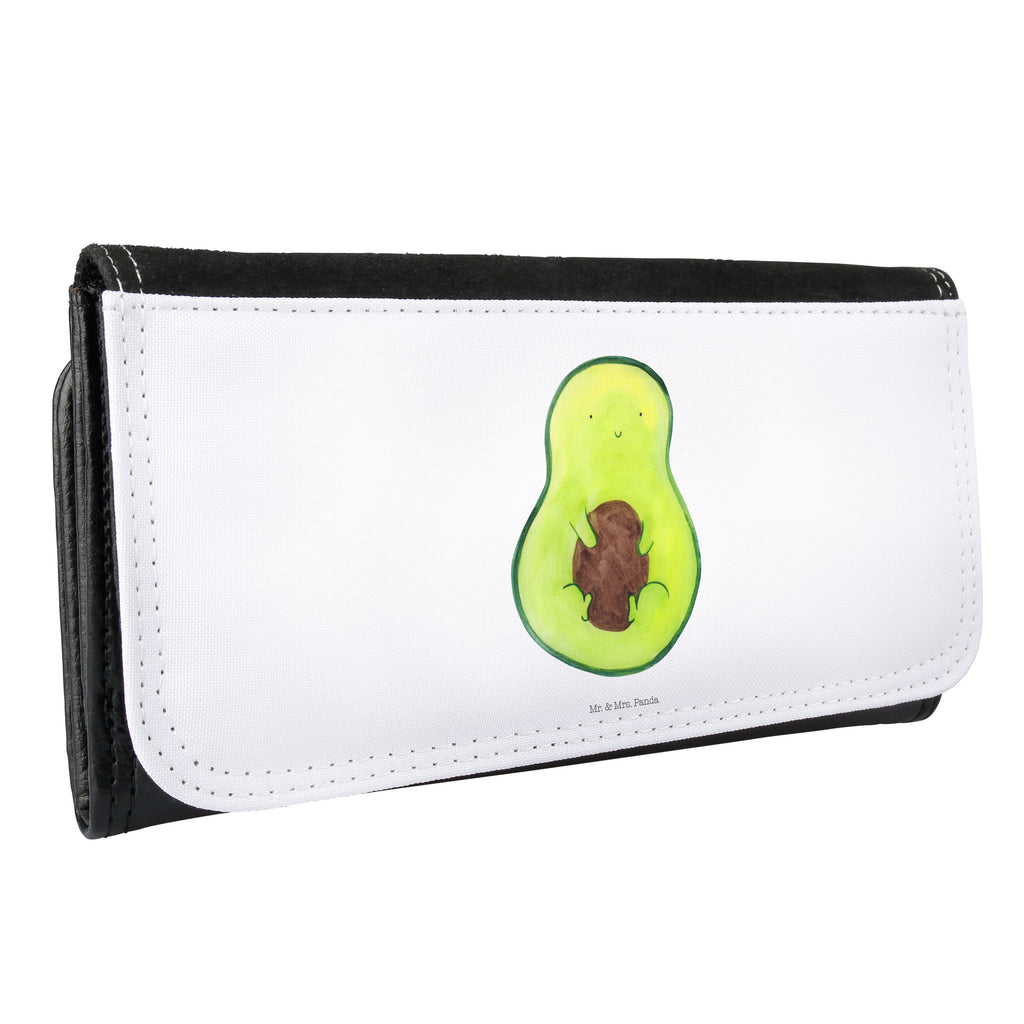 Damen Portemonnaie Avocado mit Kern Portemonnaie, Portemonee, Geldbörse, Damen, Groß, XXL, Geldbeutel, Portemonnaies, Avocado, Veggie, Vegan, Gesund, Avokado, Avocadokern, Kern, Pflanze, Spruch Leben